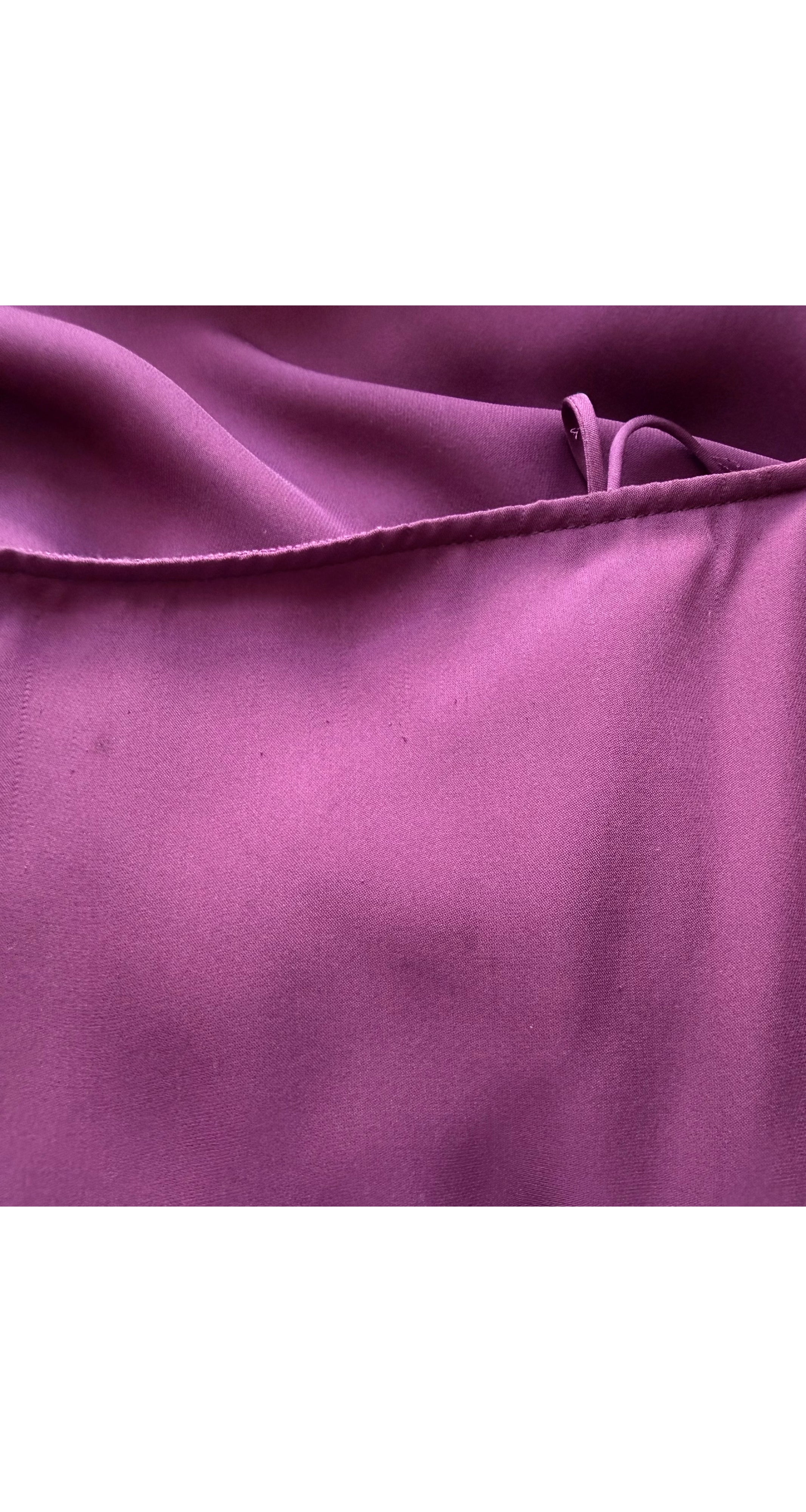 2004-05 F/W Burgundy Silk Chiffon Petal Evening Skirt