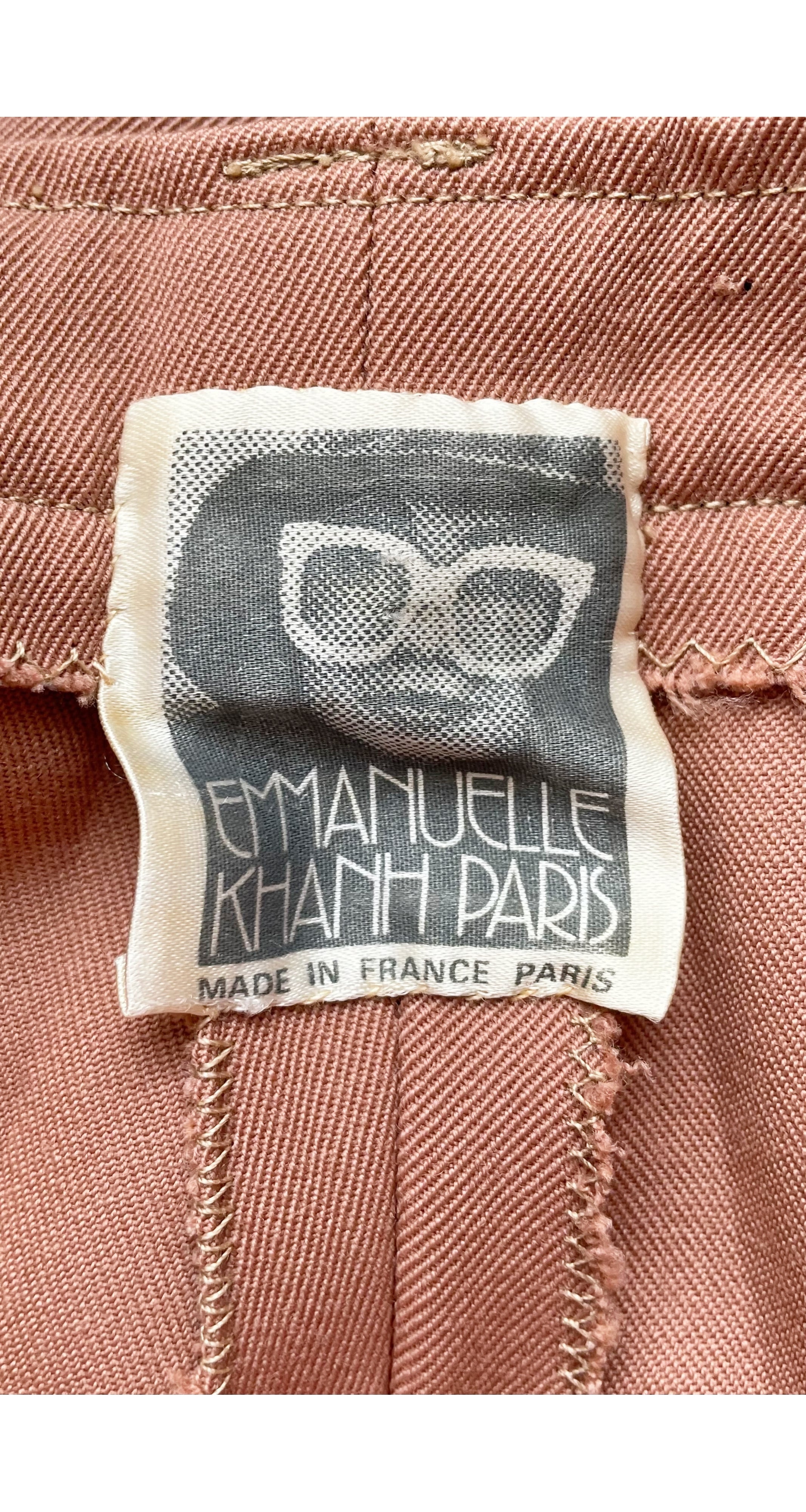 1972 Beige Wool Gabardine Straight-Leg Trousers