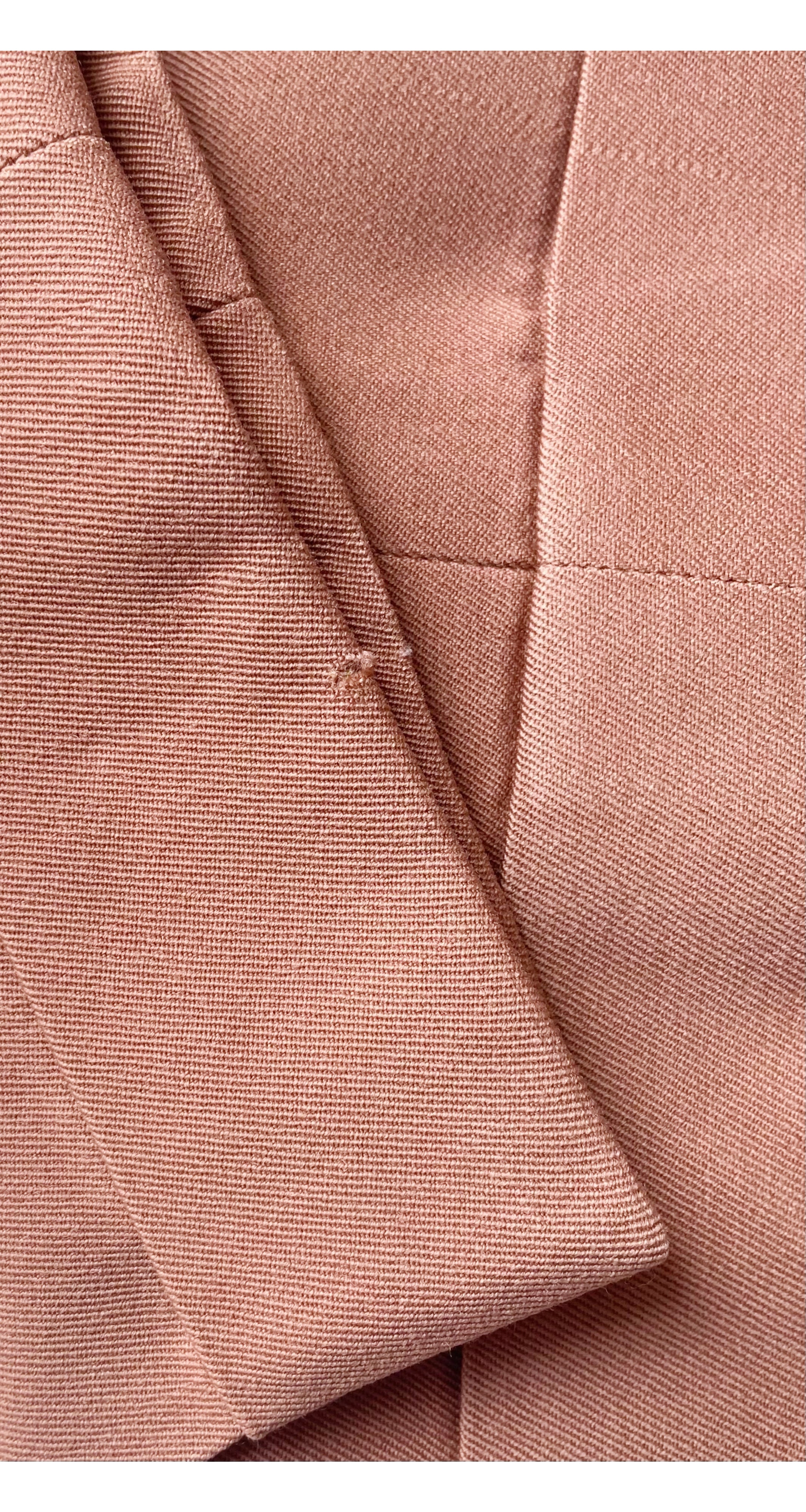 1972 Beige Wool Gabardine Straight-Leg Trousers