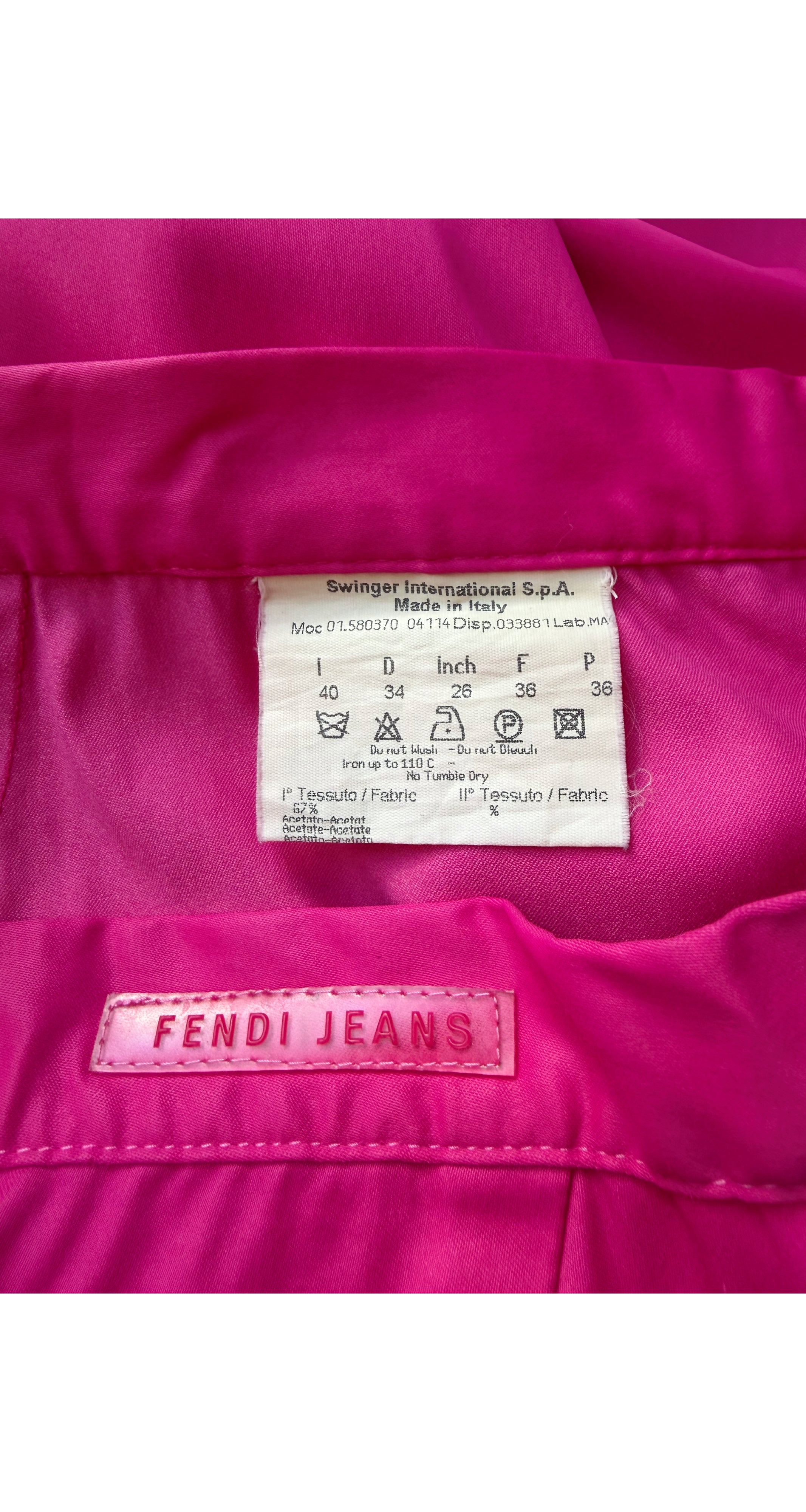 1990s Pink & Green Op Art Organza Top & Pants Set