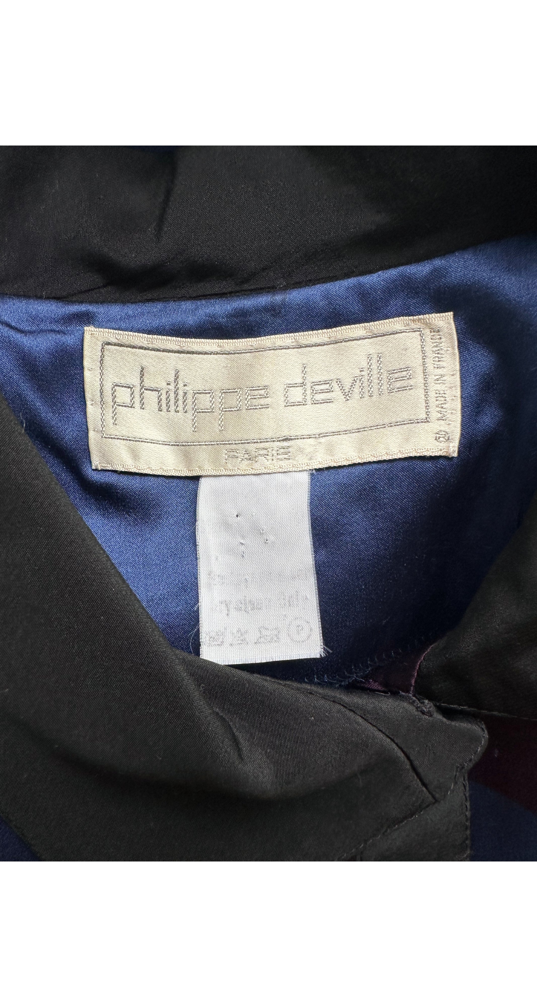 1980s Comic Book Character Blue Silk Shirt Dress