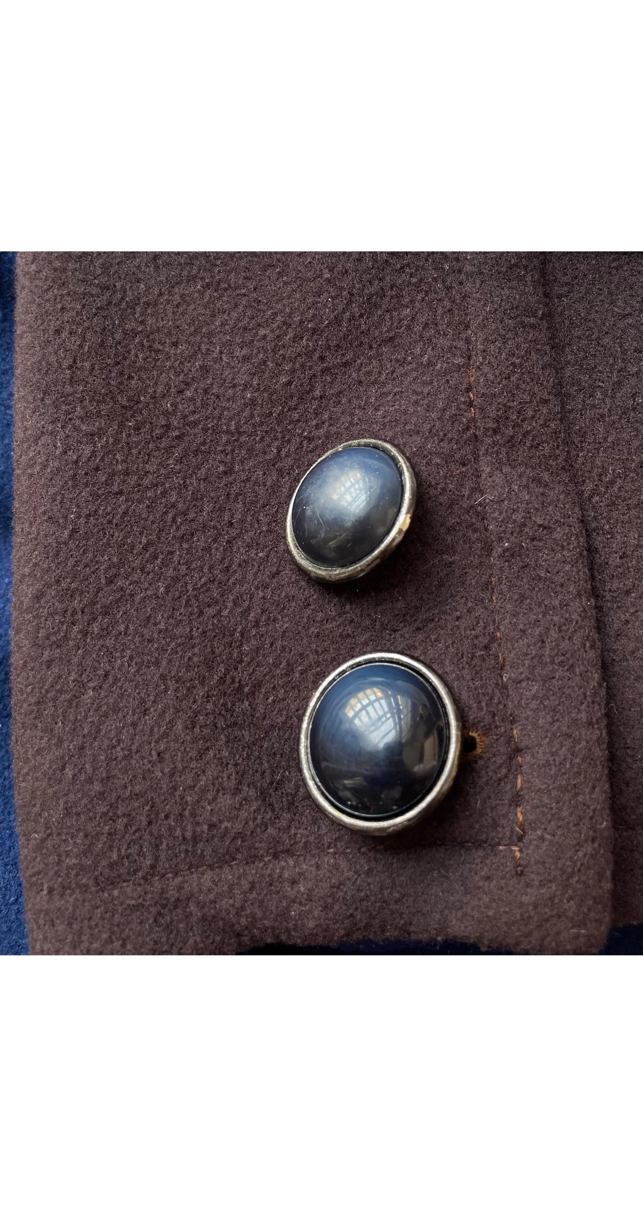 1980s Color-Block Wool Dress & Swing Coat Set