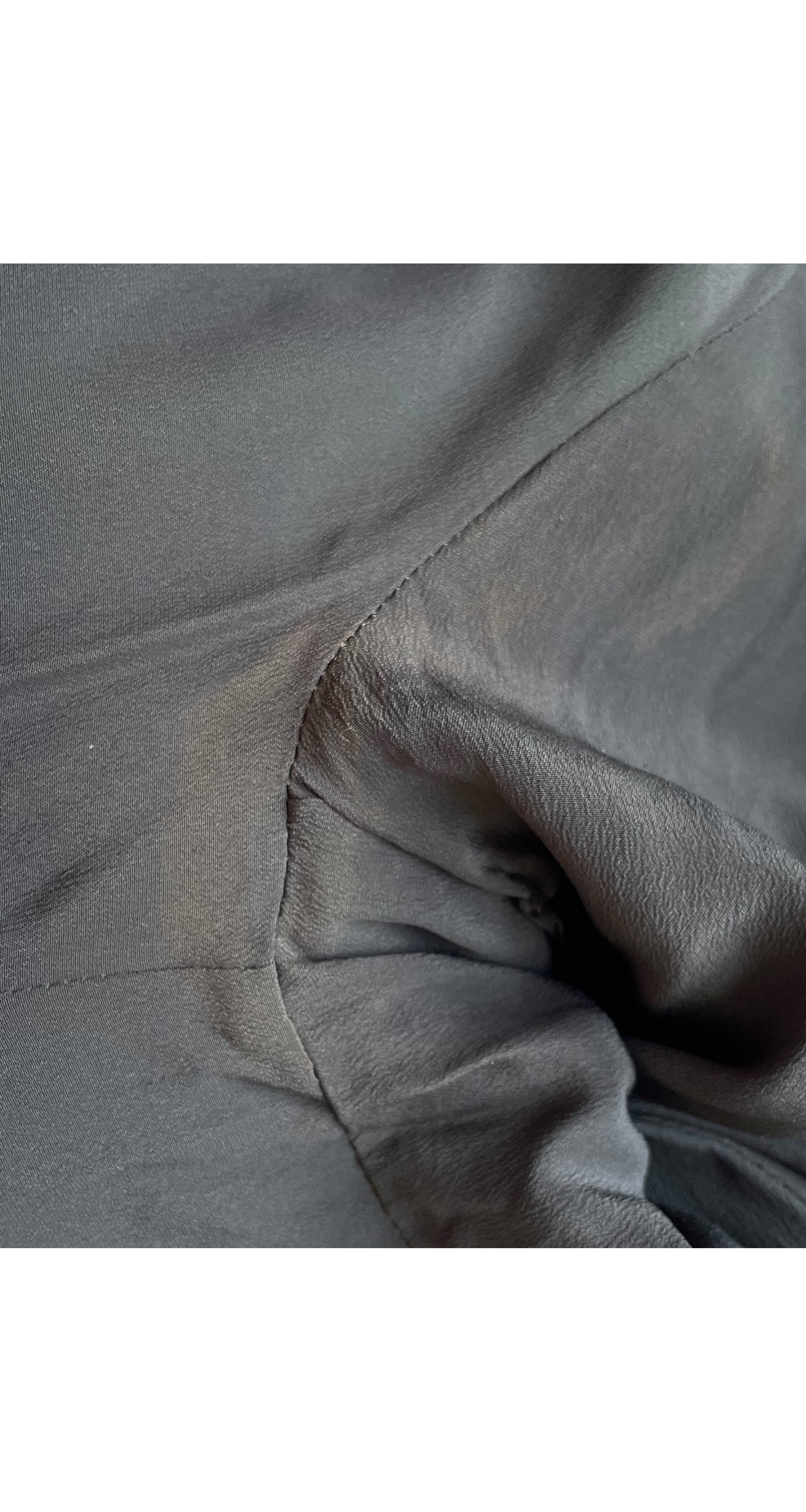 1995 Dark Green Silk Velvet Collared Coat