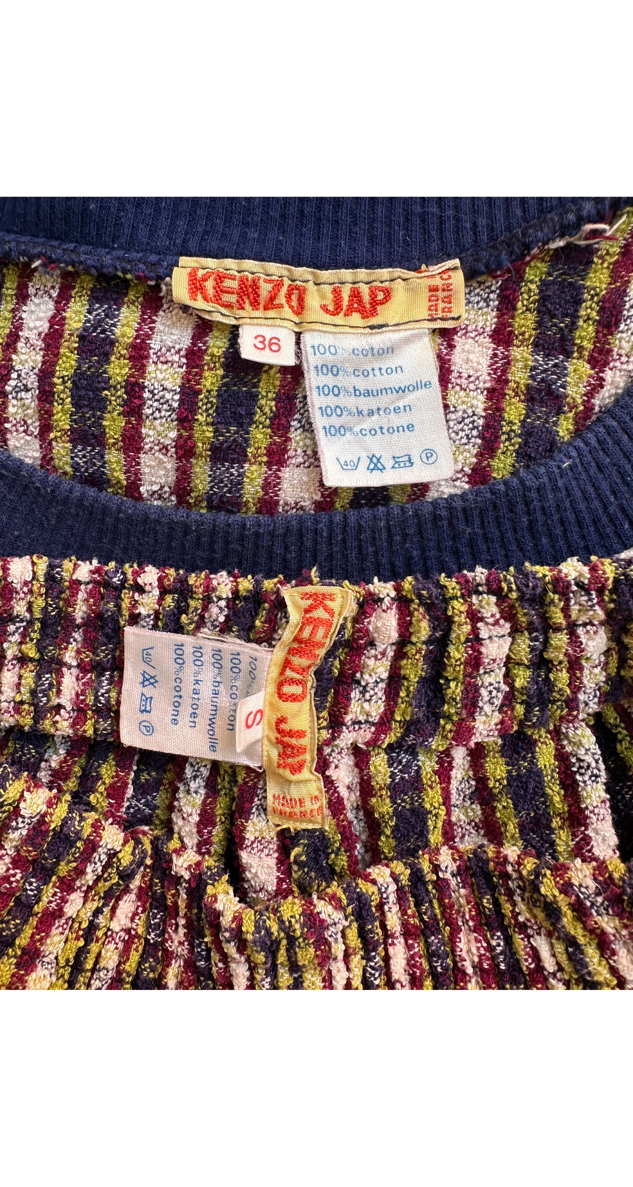 1977 S/S Plaid Cotton Bouclé Shorts Set