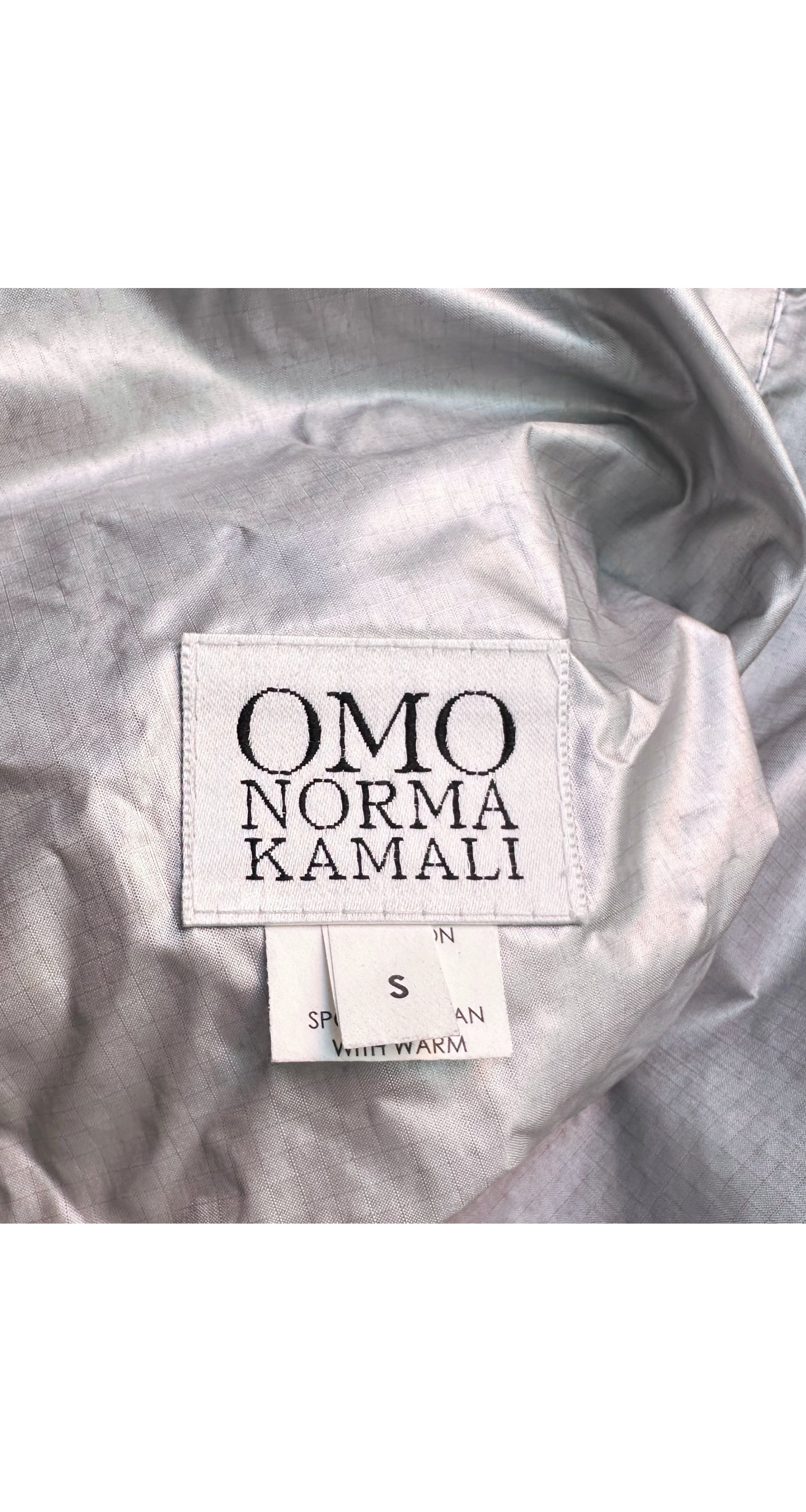 1990s Silver Nylon Shawl Collar Sleeping Bag Coat