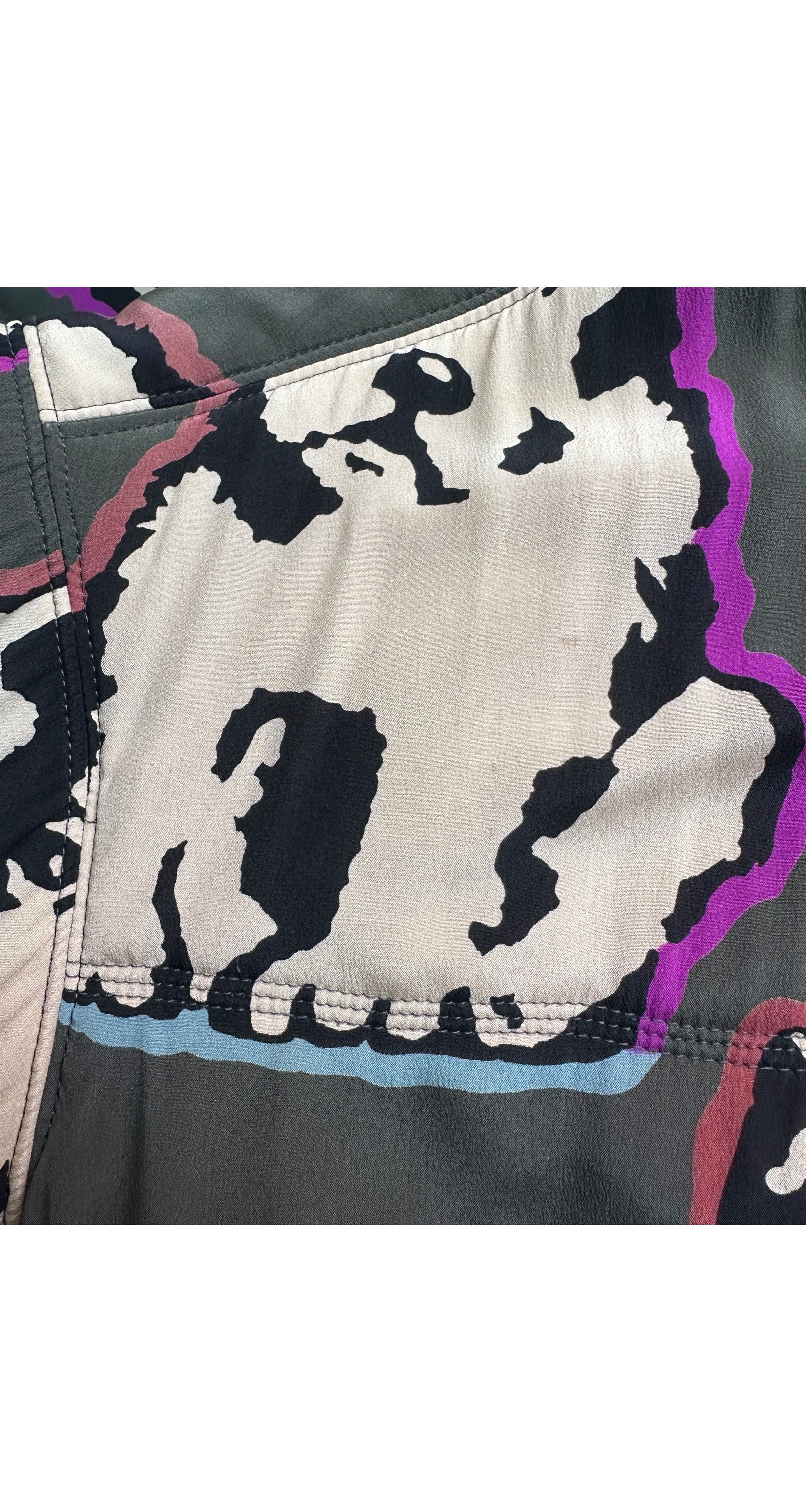 1992-93 F/W Dog Pop Art Print Silk Swing Coat