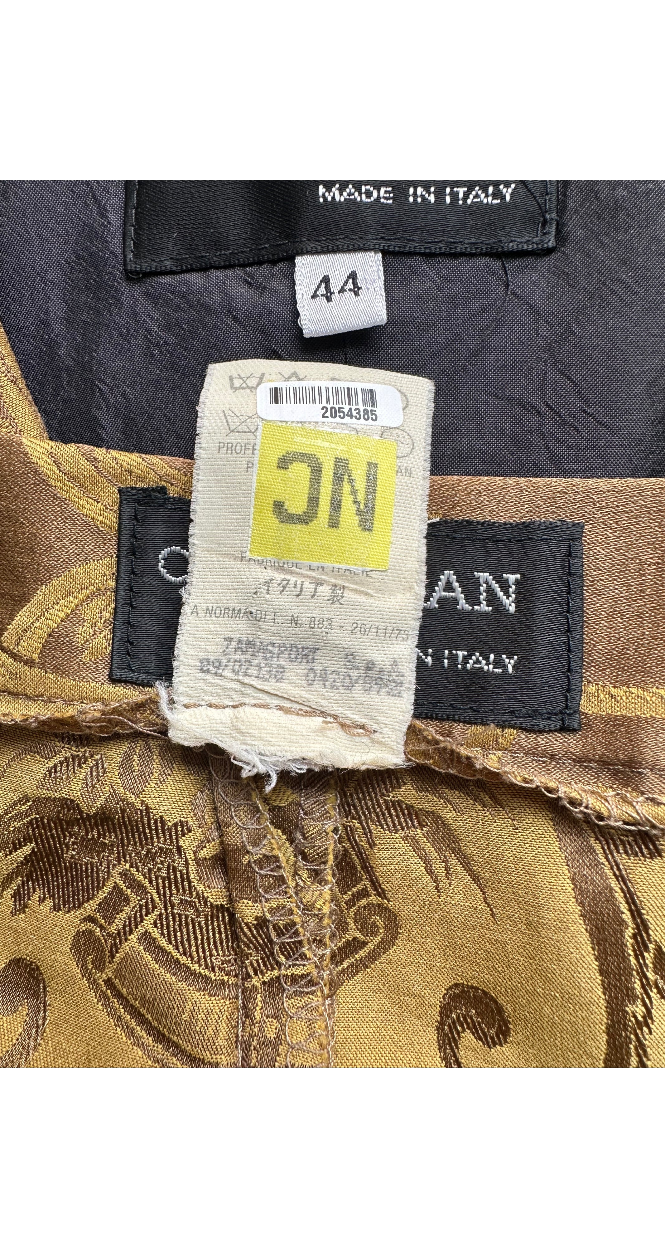 1989 Baroque Print Silk Jacquard Vest & Trouser Set
