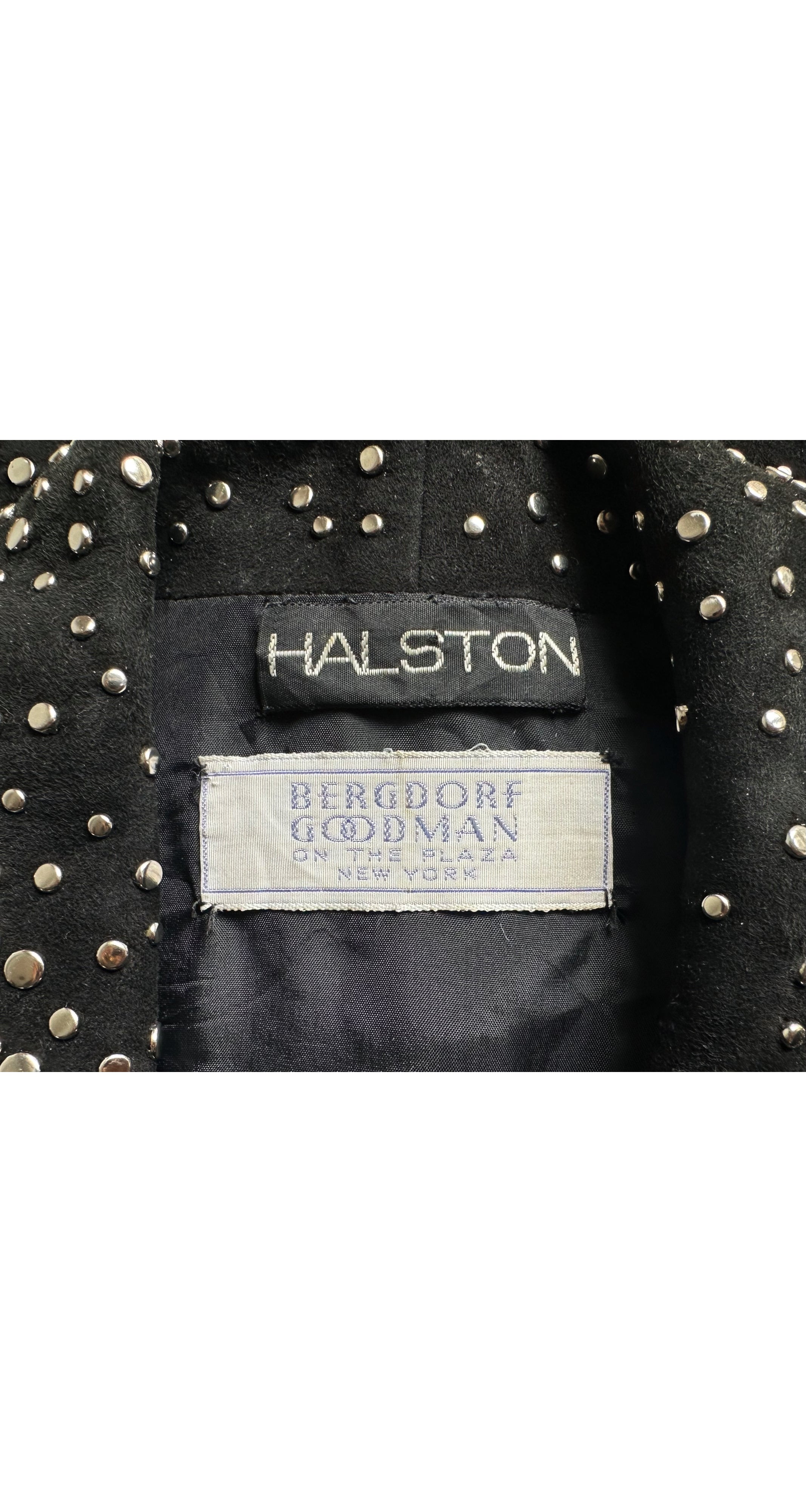 1982-83 F/W Studded Black Suede Collared Jacket