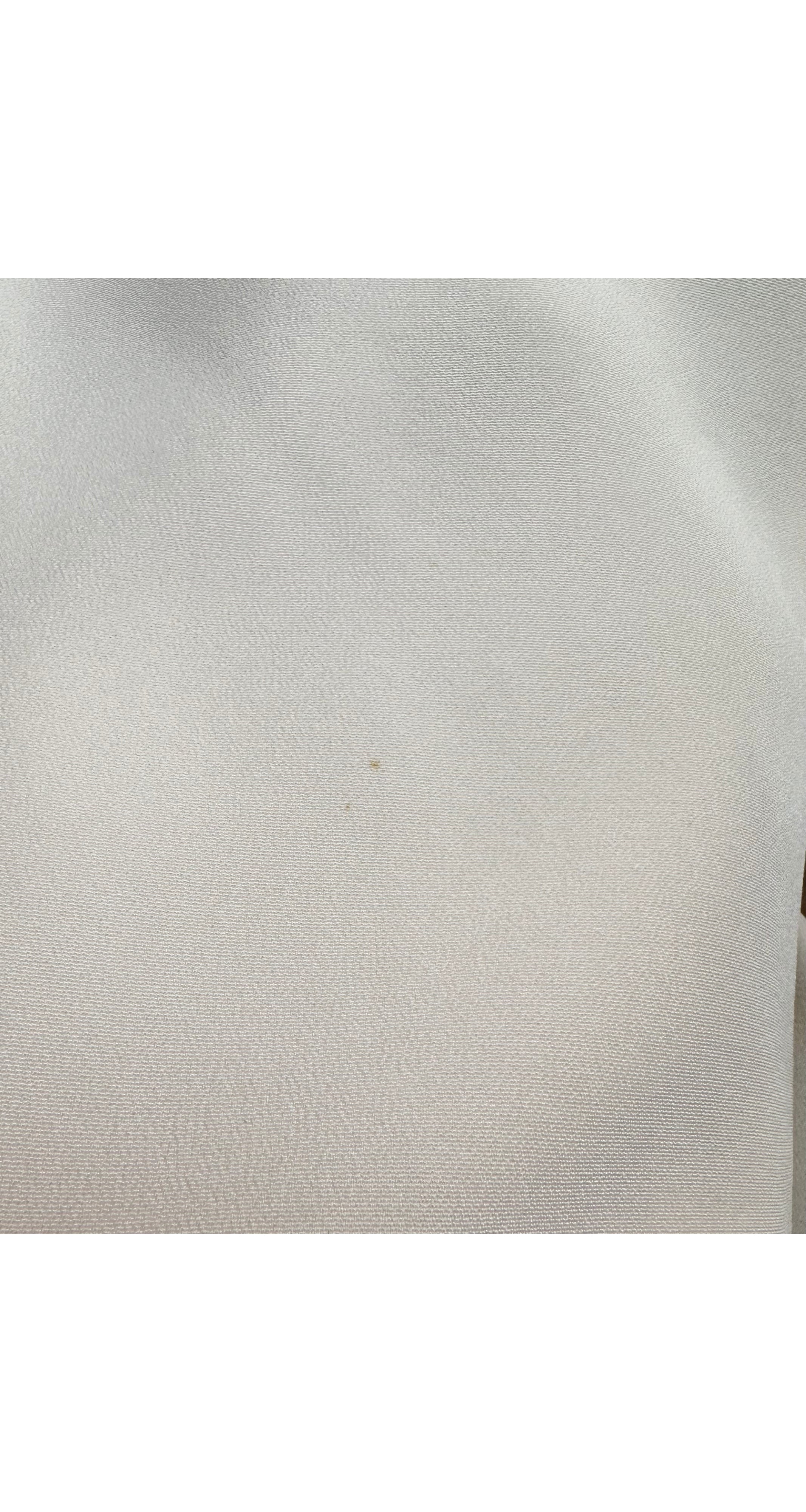 1990s Cream Silk Faux Wrap Dress