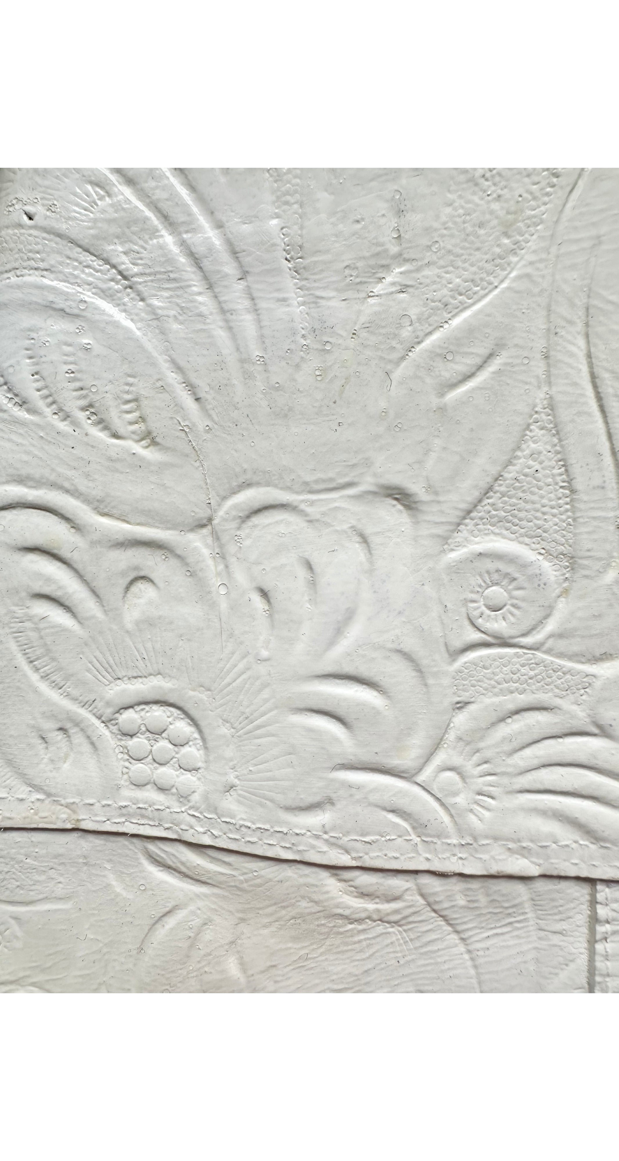 2001-02 F/W White Tooled Leather Mini Skirt