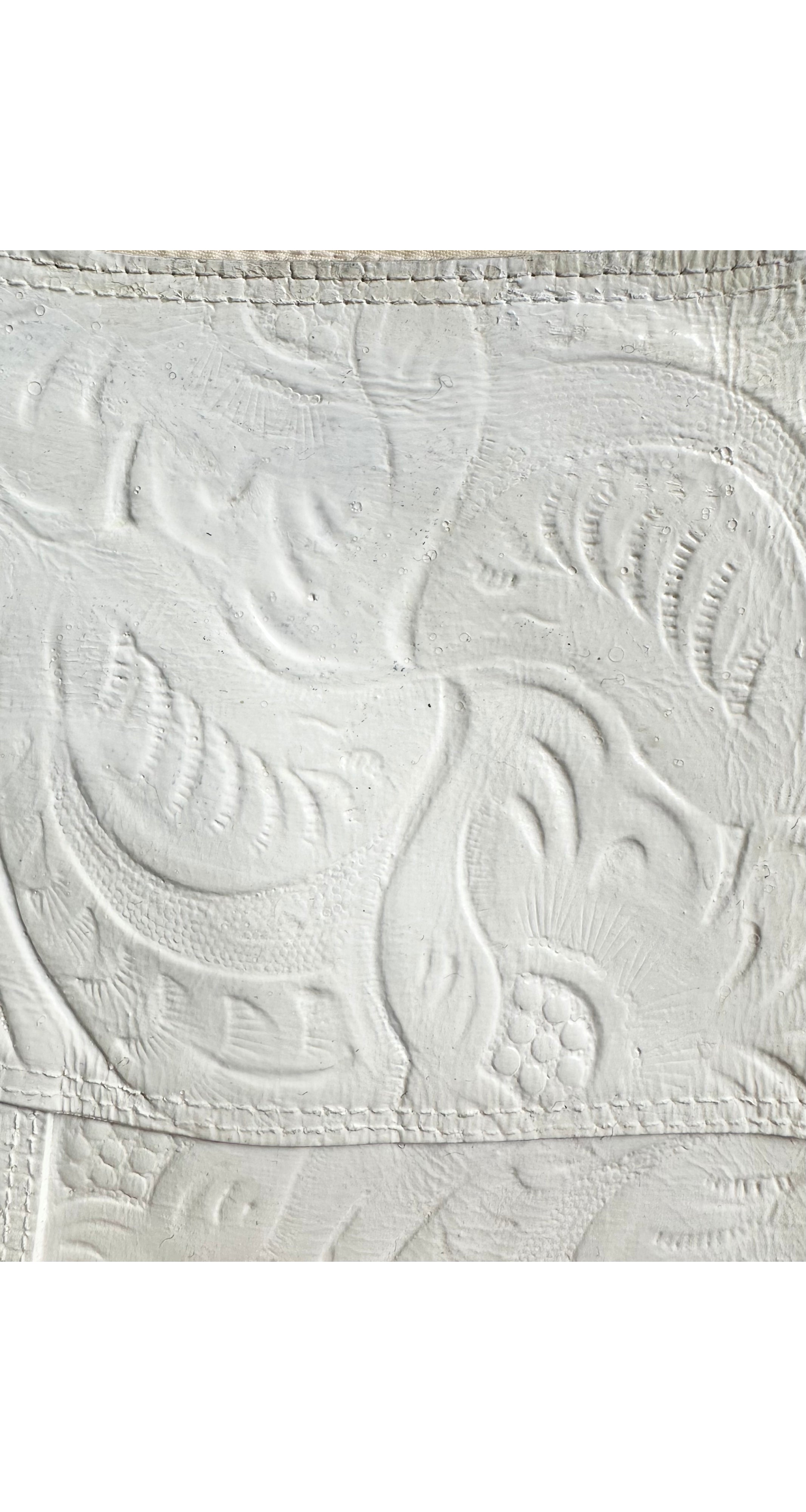 2001-02 F/W White Tooled Leather Mini Skirt