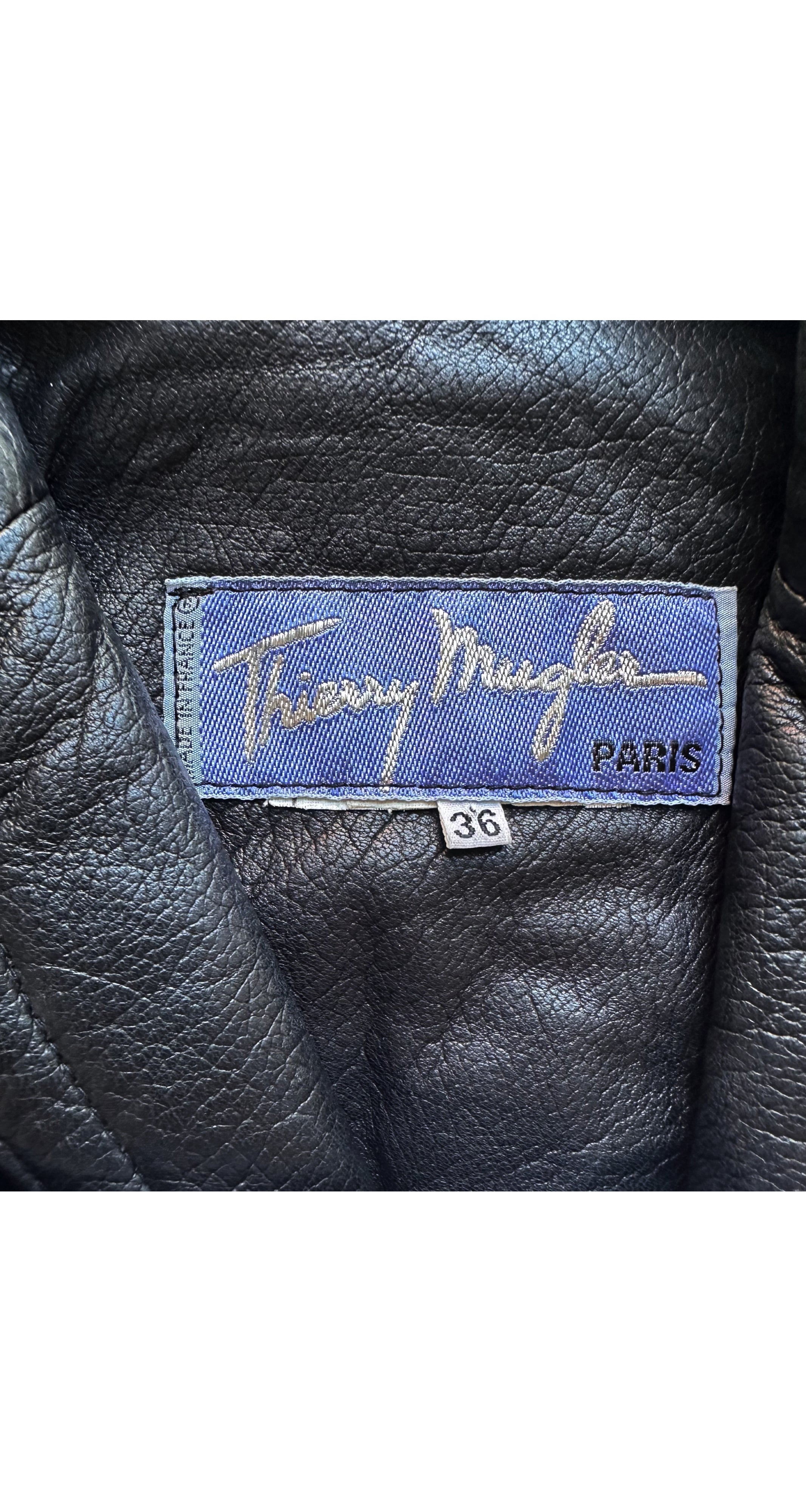1990s Black Lambskin Zip-Up Motorcycle Dress