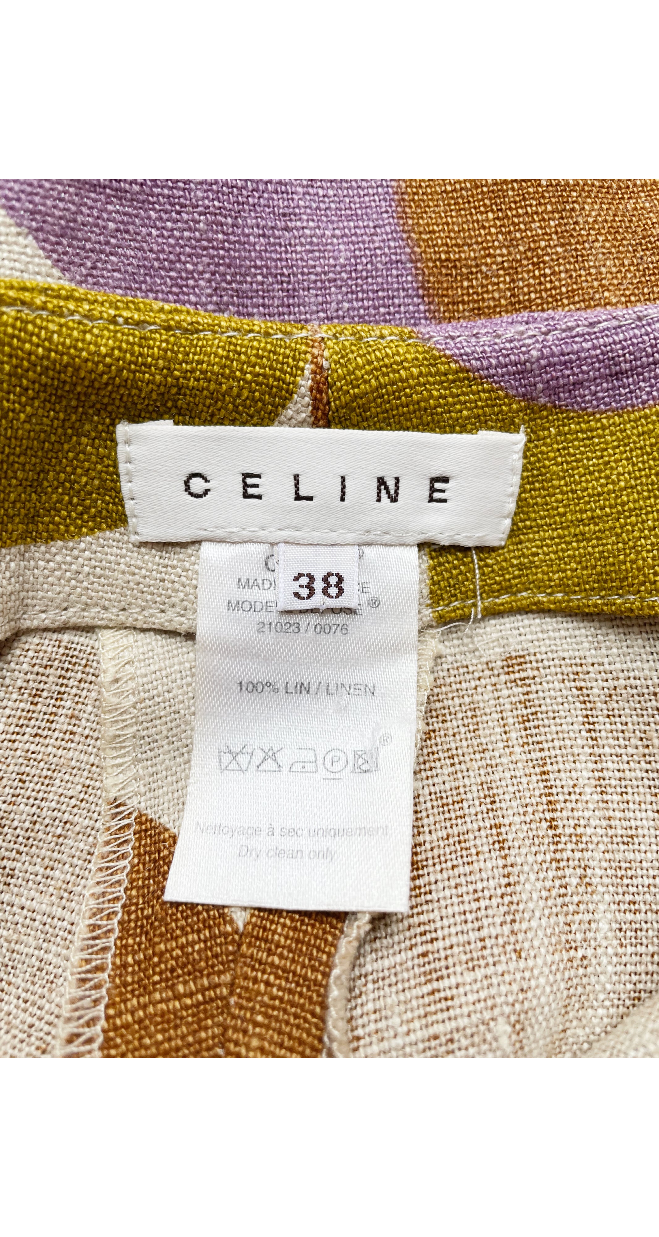 2002 S/S Mod Floral Print Linen Hot Pants