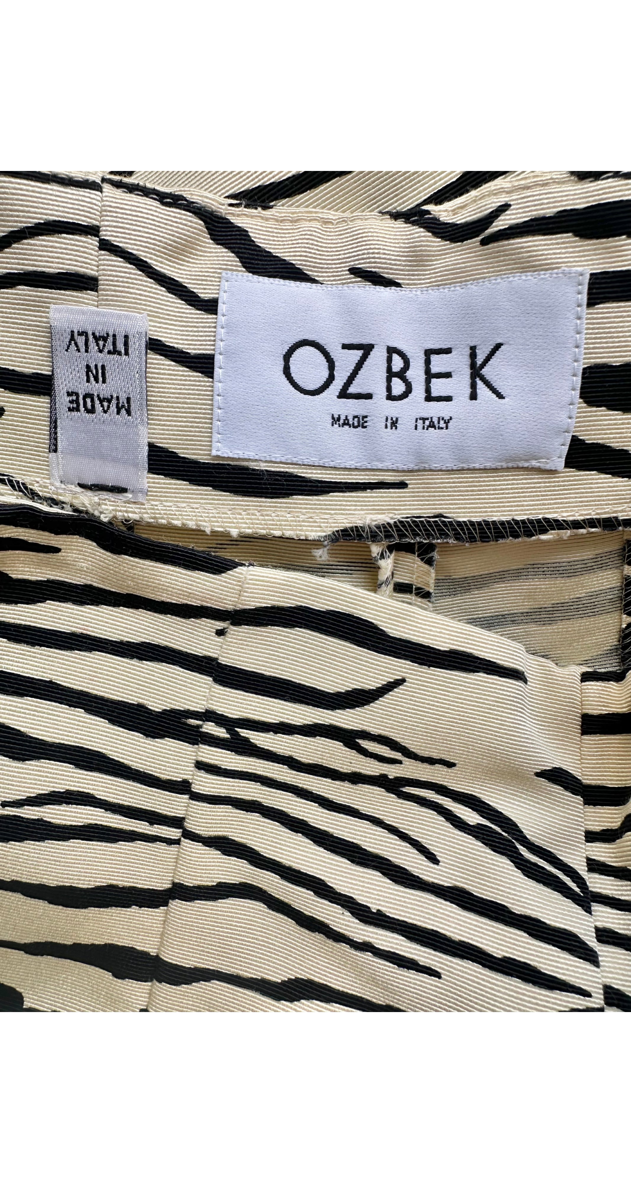 1993 F/W Zebra Print Faille High-Waisted Trousers