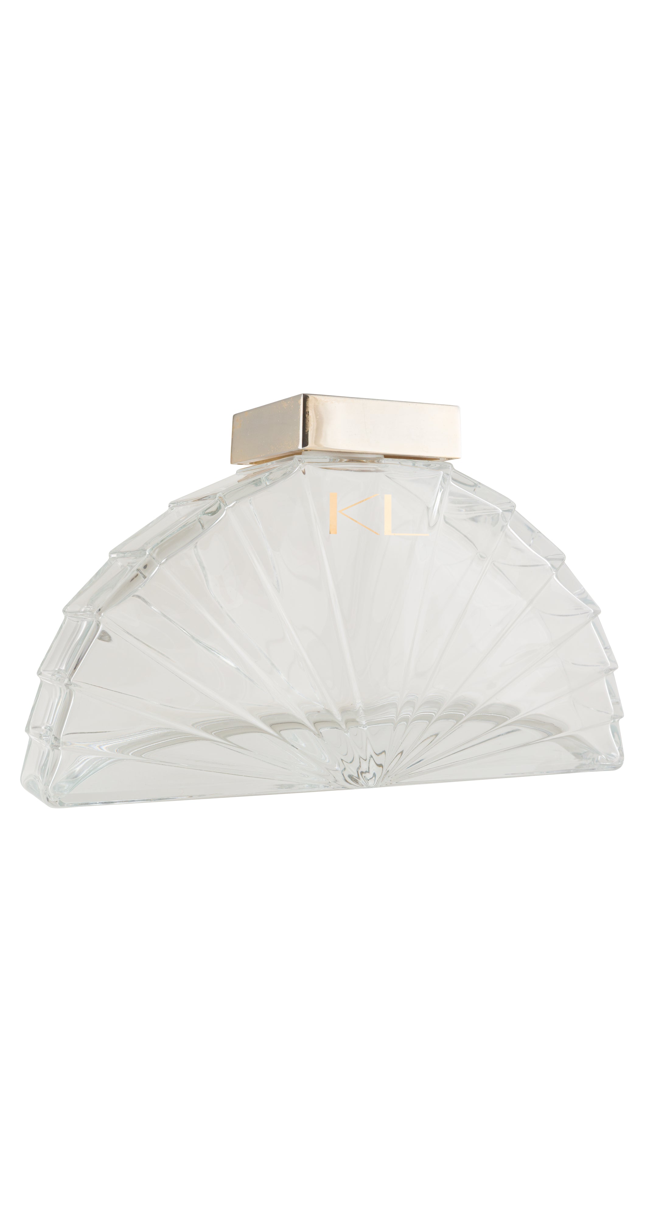 1980s "KL" Glass Fan Perfume Display Factice