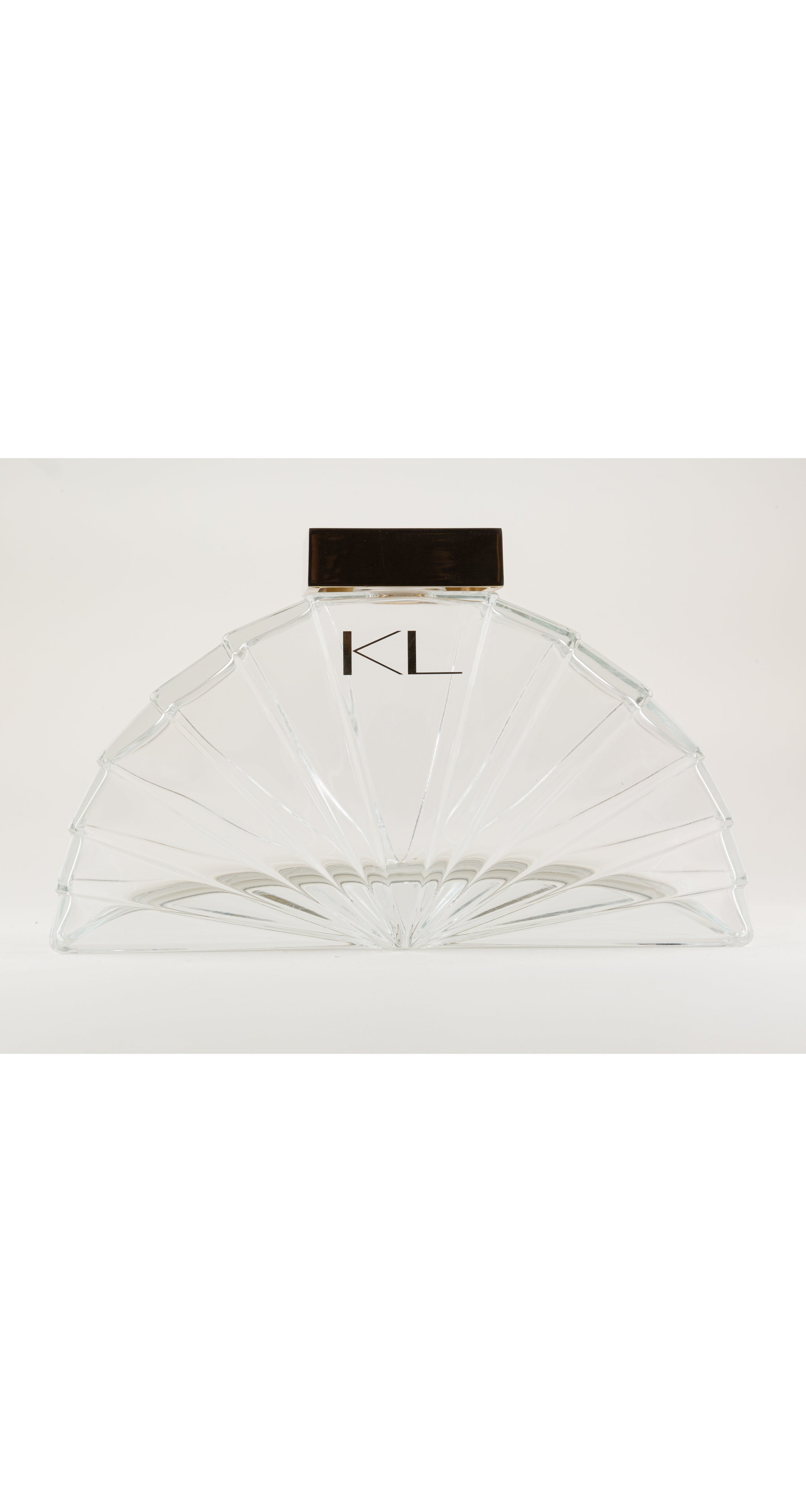 1980s "KL" Glass Fan Perfume Display Factice