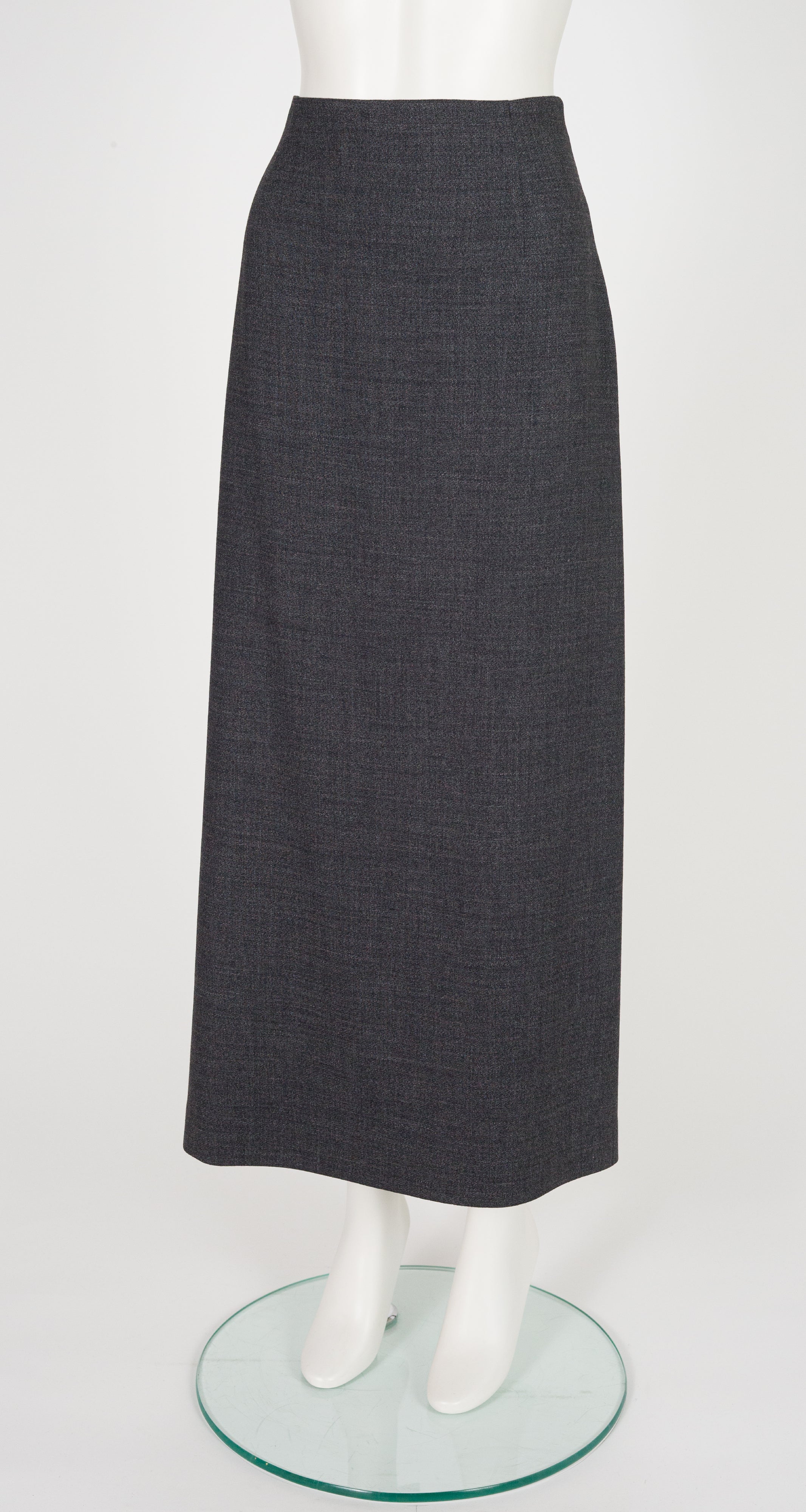 1997-98 F/W Gray Wool Asymmetrical Maxi Skirt Suit