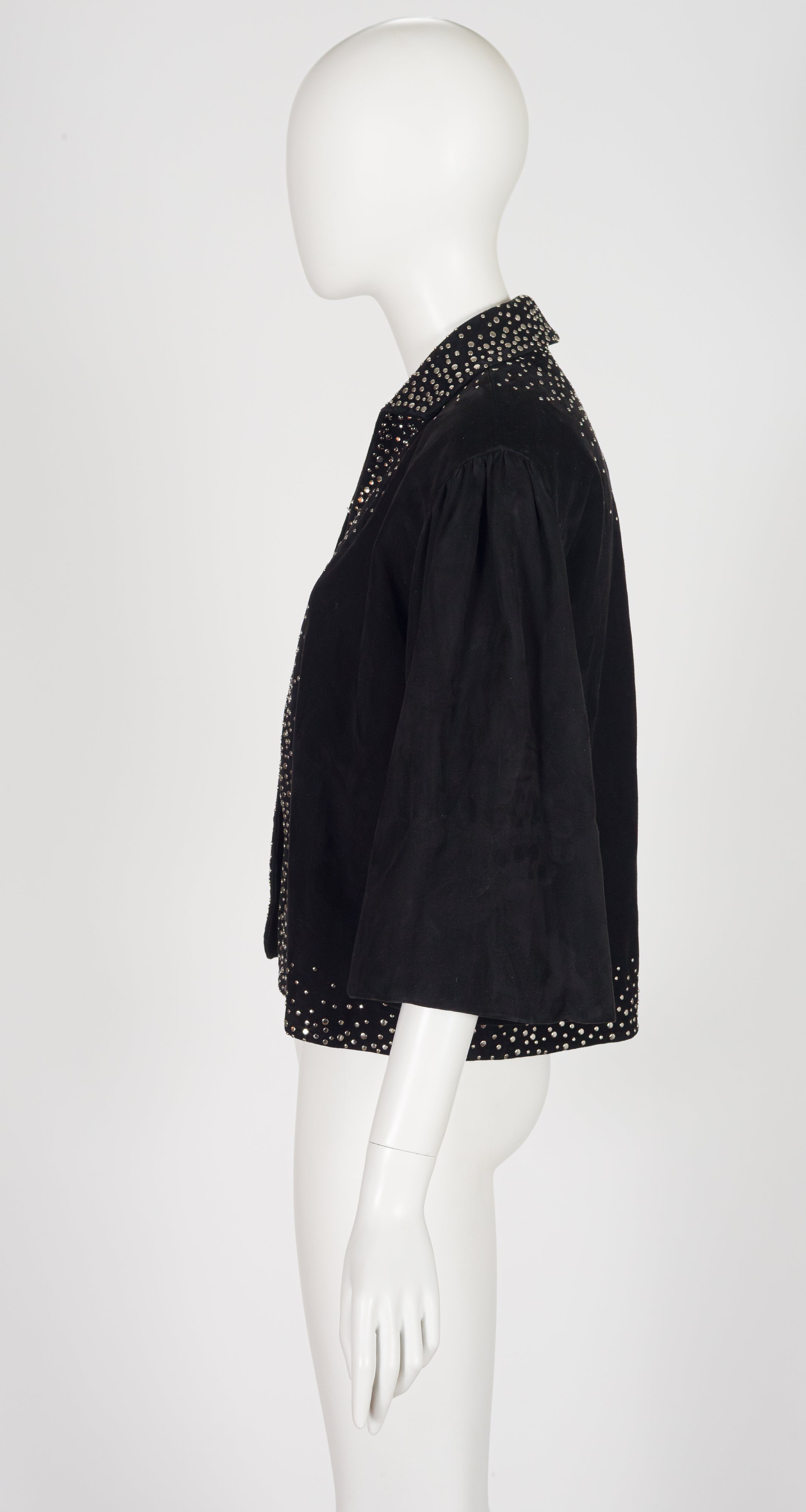 1982-83 F/W Studded Black Suede Collared Jacket