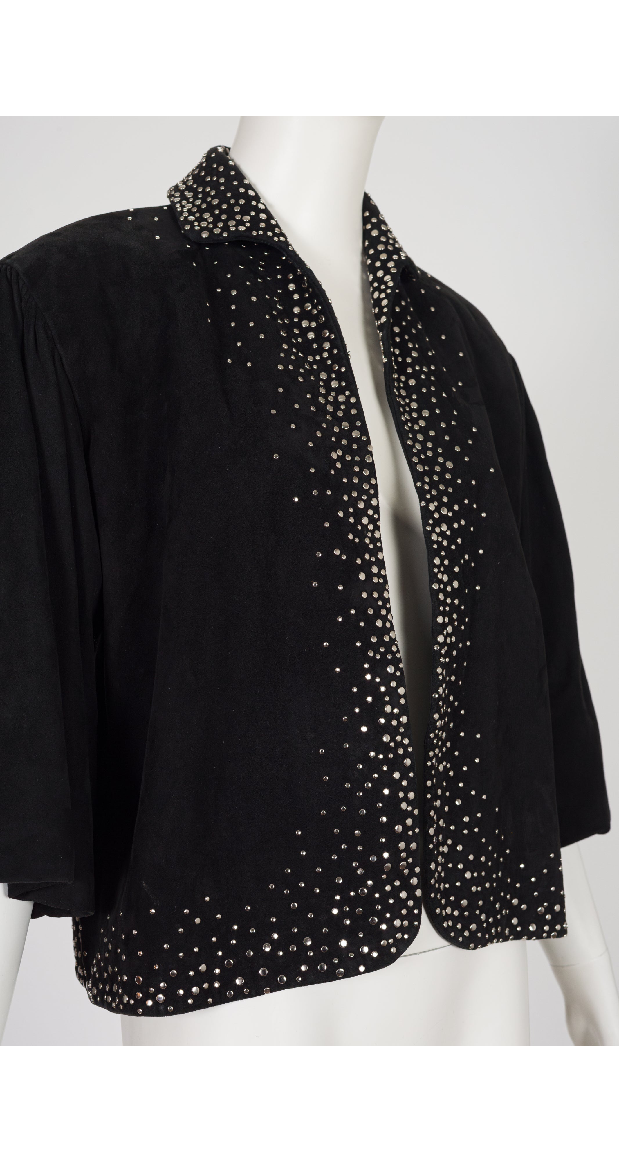1982-83 F/W Studded Black Suede Collared Jacket