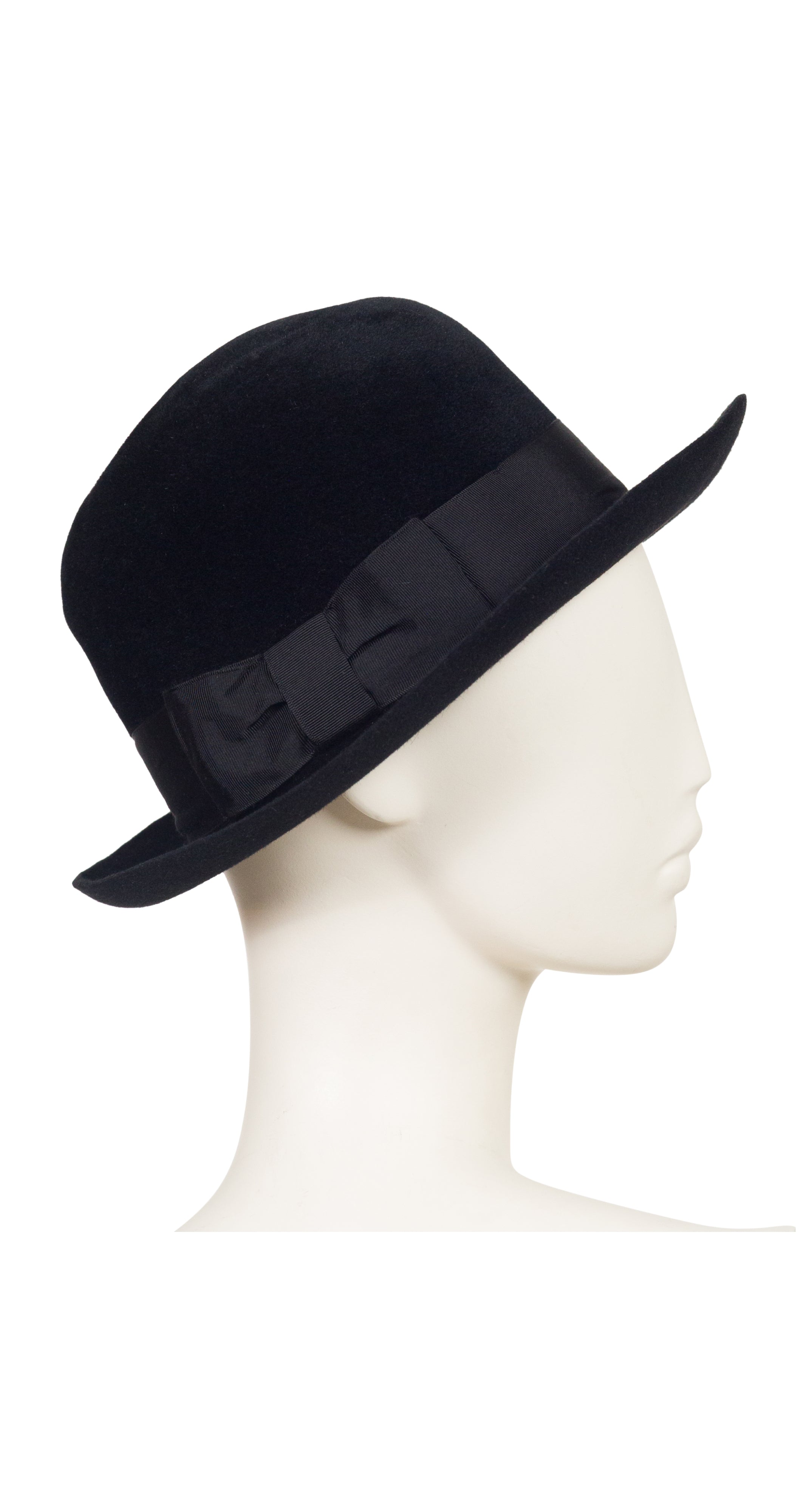 1991-92 F/W Black Wool Felt Derby Bowler Hat