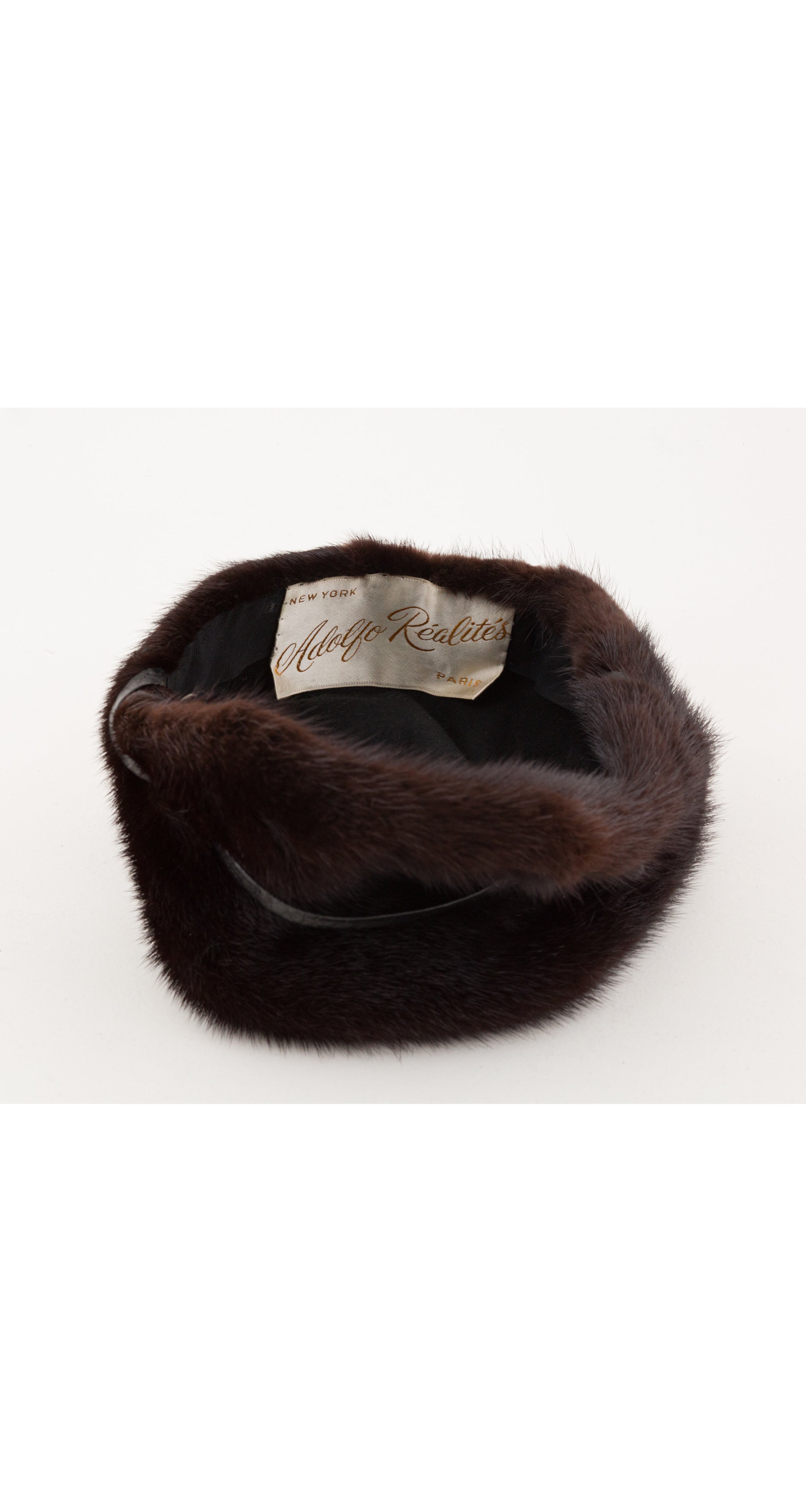 1960s Brown Mink Fur Newsboy Cap