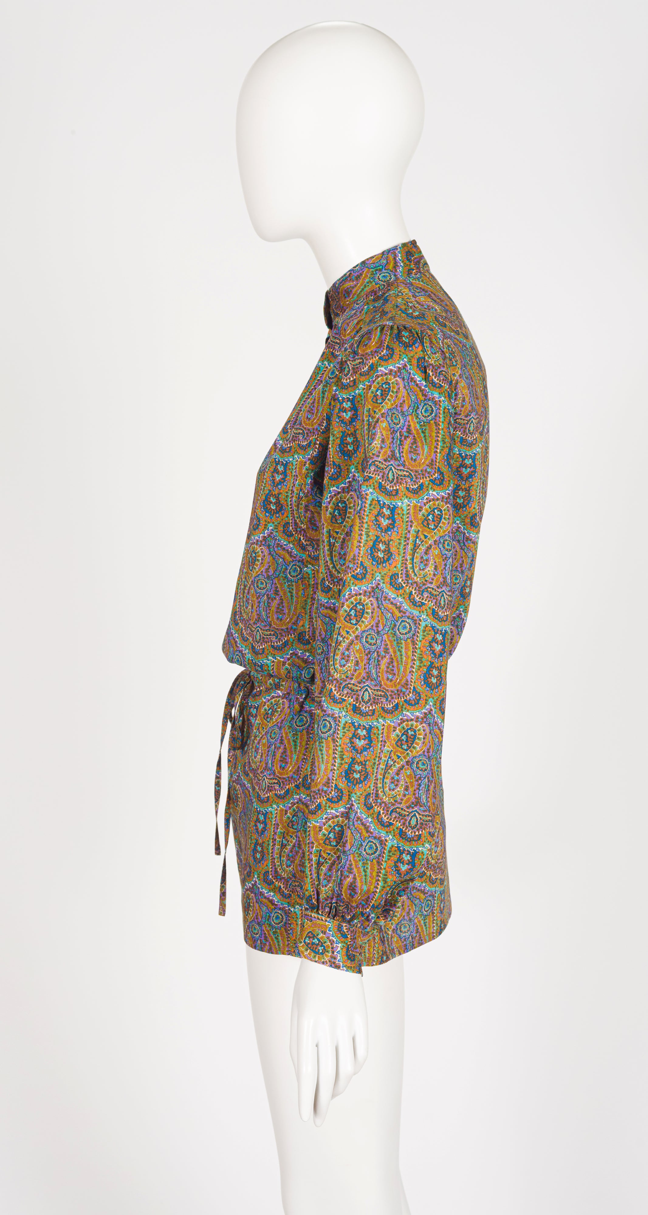 1977-78 F/W Paisley Print Wool Challis Tunic Top