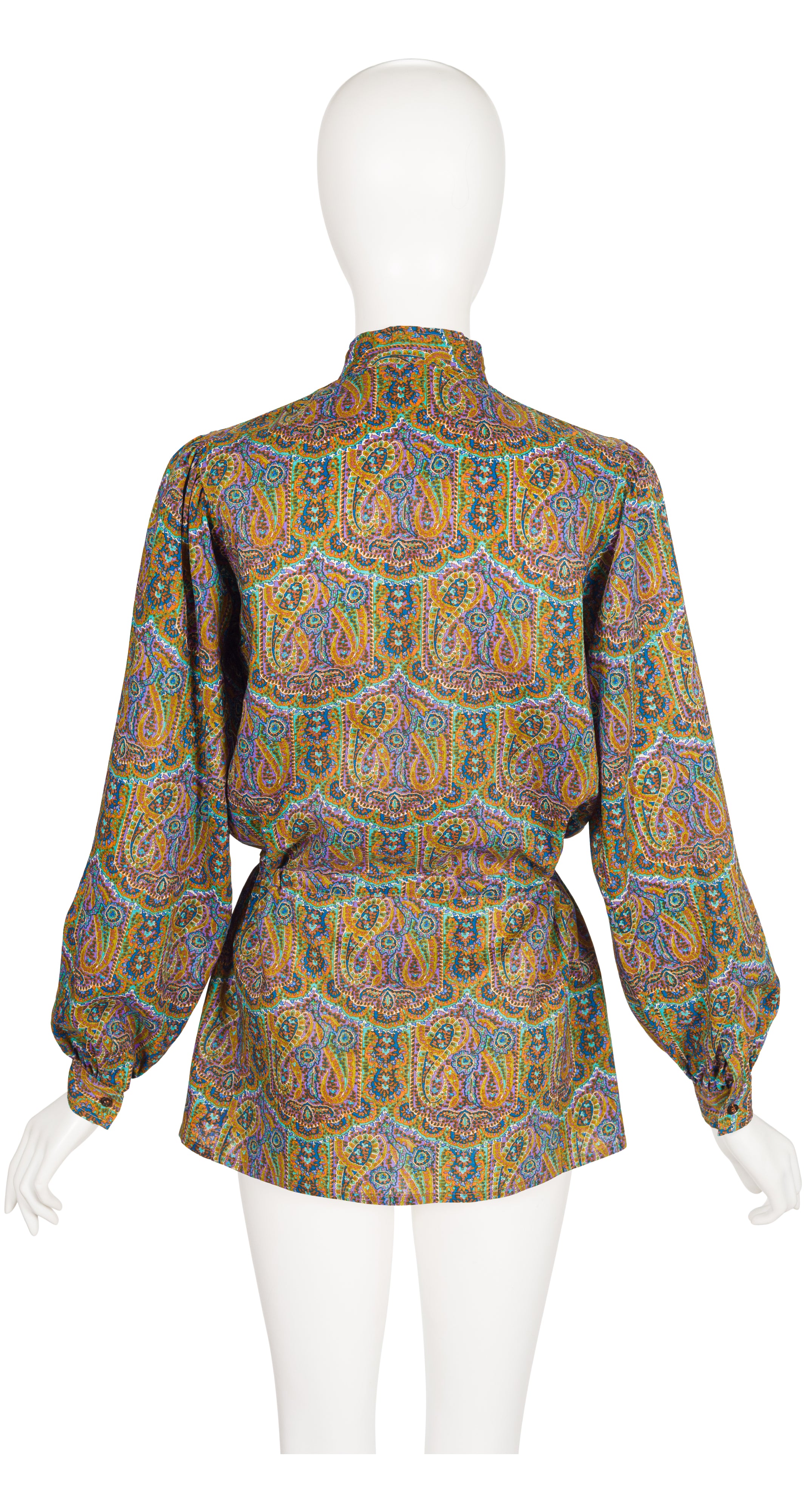 1977-78 F/W Paisley Print Wool Challis Tunic Top