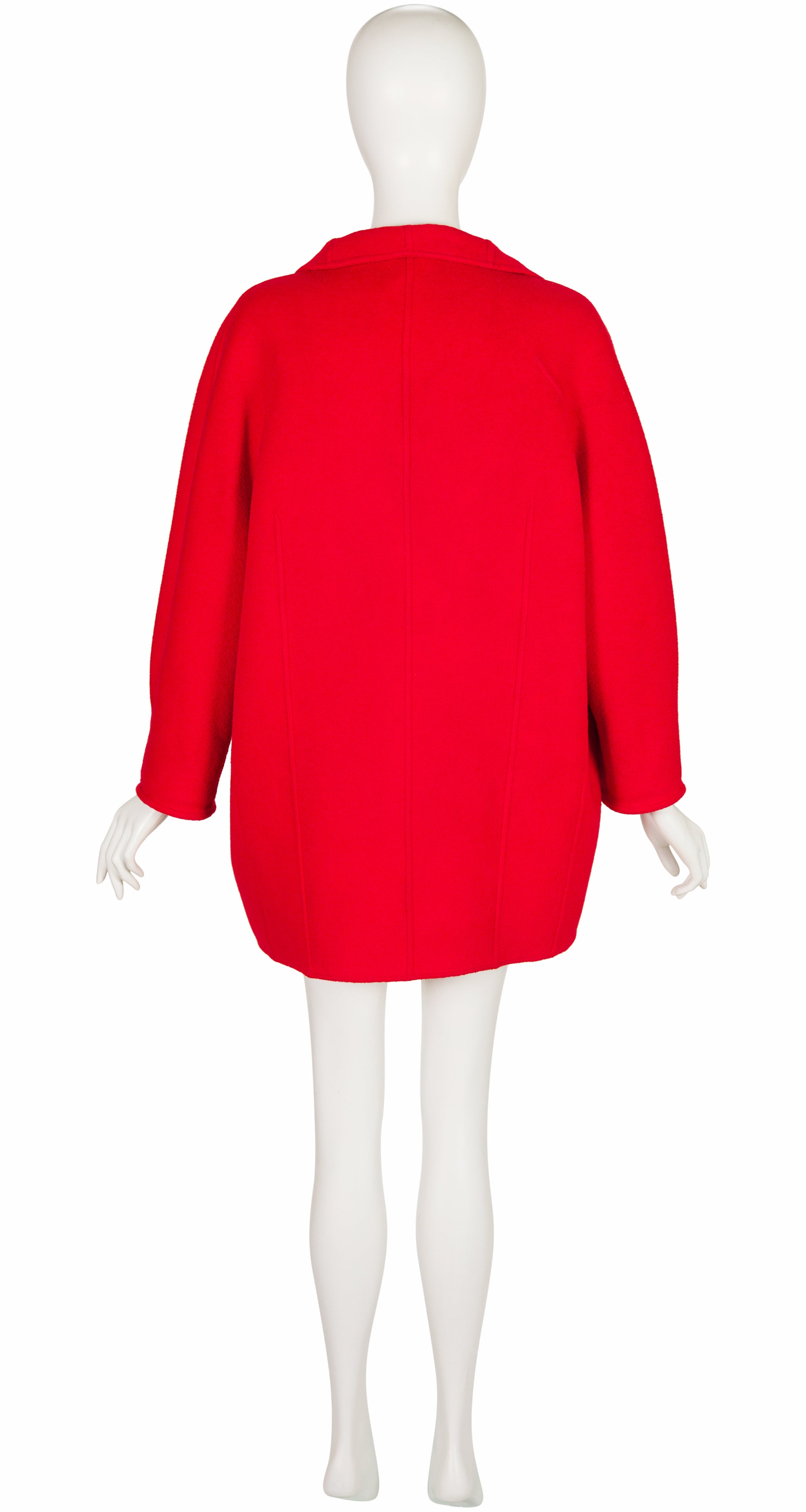 1988-89 F/W Red Double-Faced Wool Oversized Coat