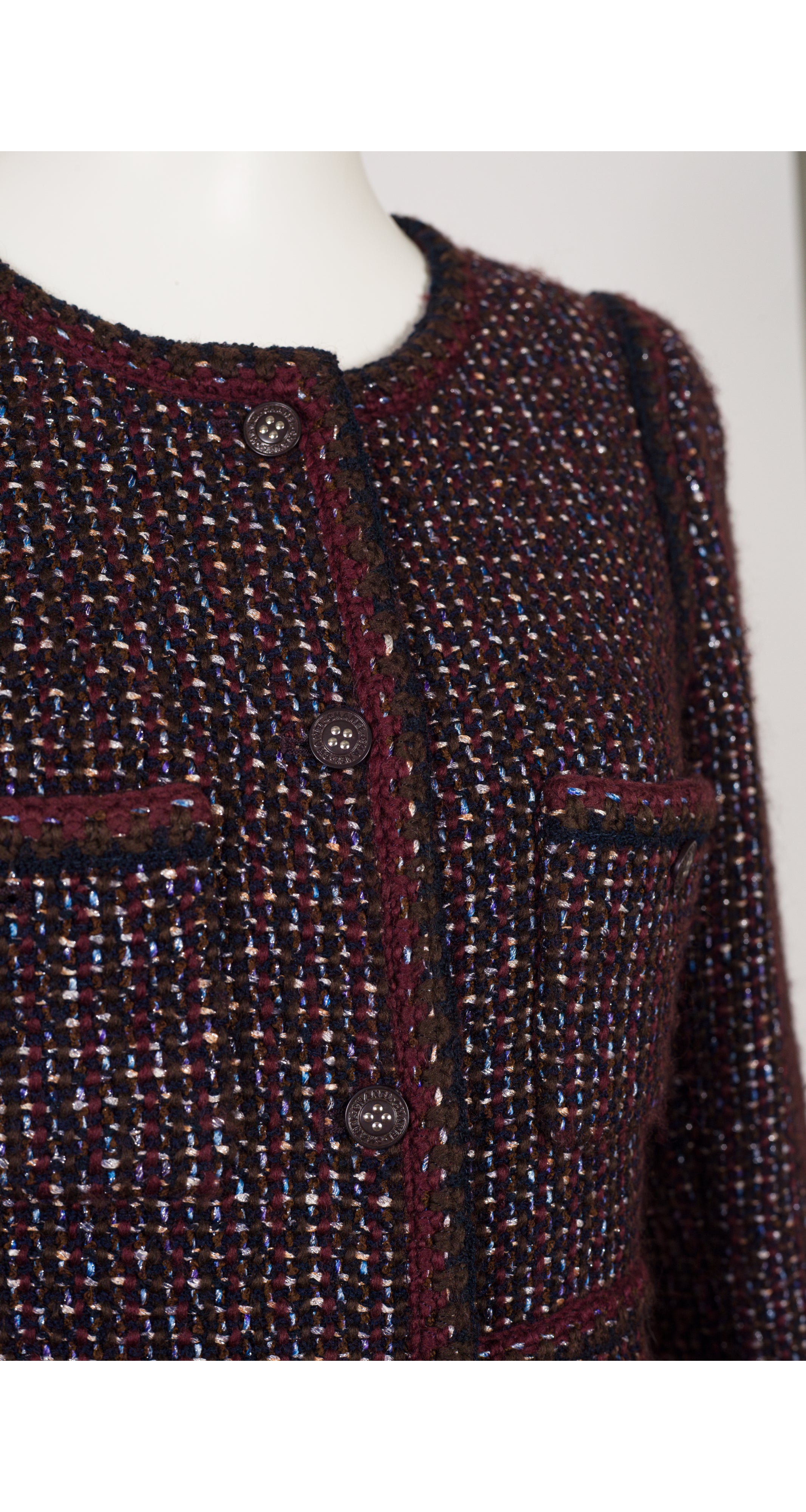 2002-03 F/W Ad Campaign Metallic Wool Tweed Jacket