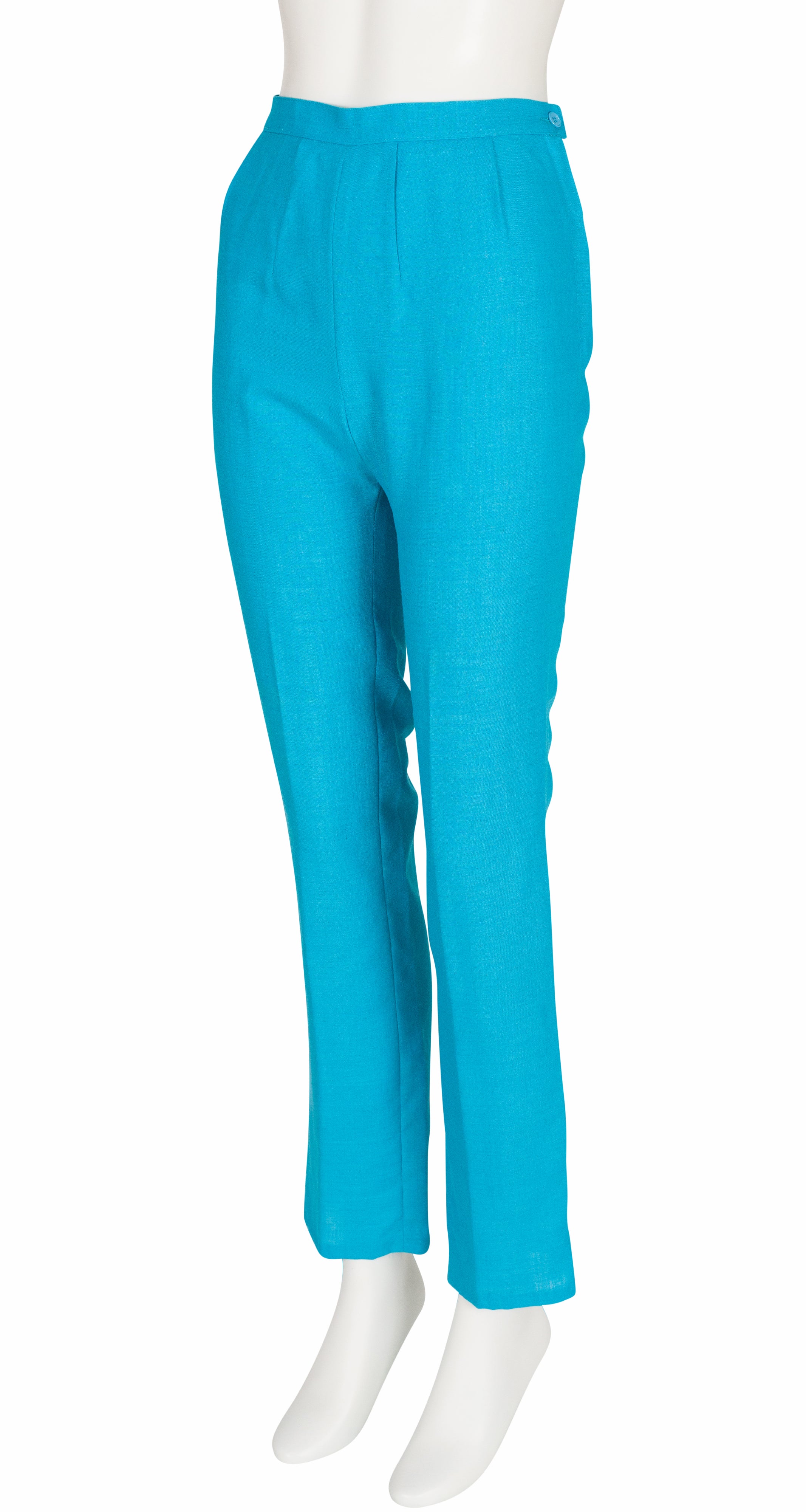 1986 S/S Striped Blue & White Linen Tunic Pant Set