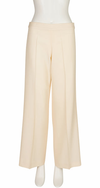 Ralph Lauren 2000s Cream Wool Wide-Leg Trousers – Featherstone Vintage