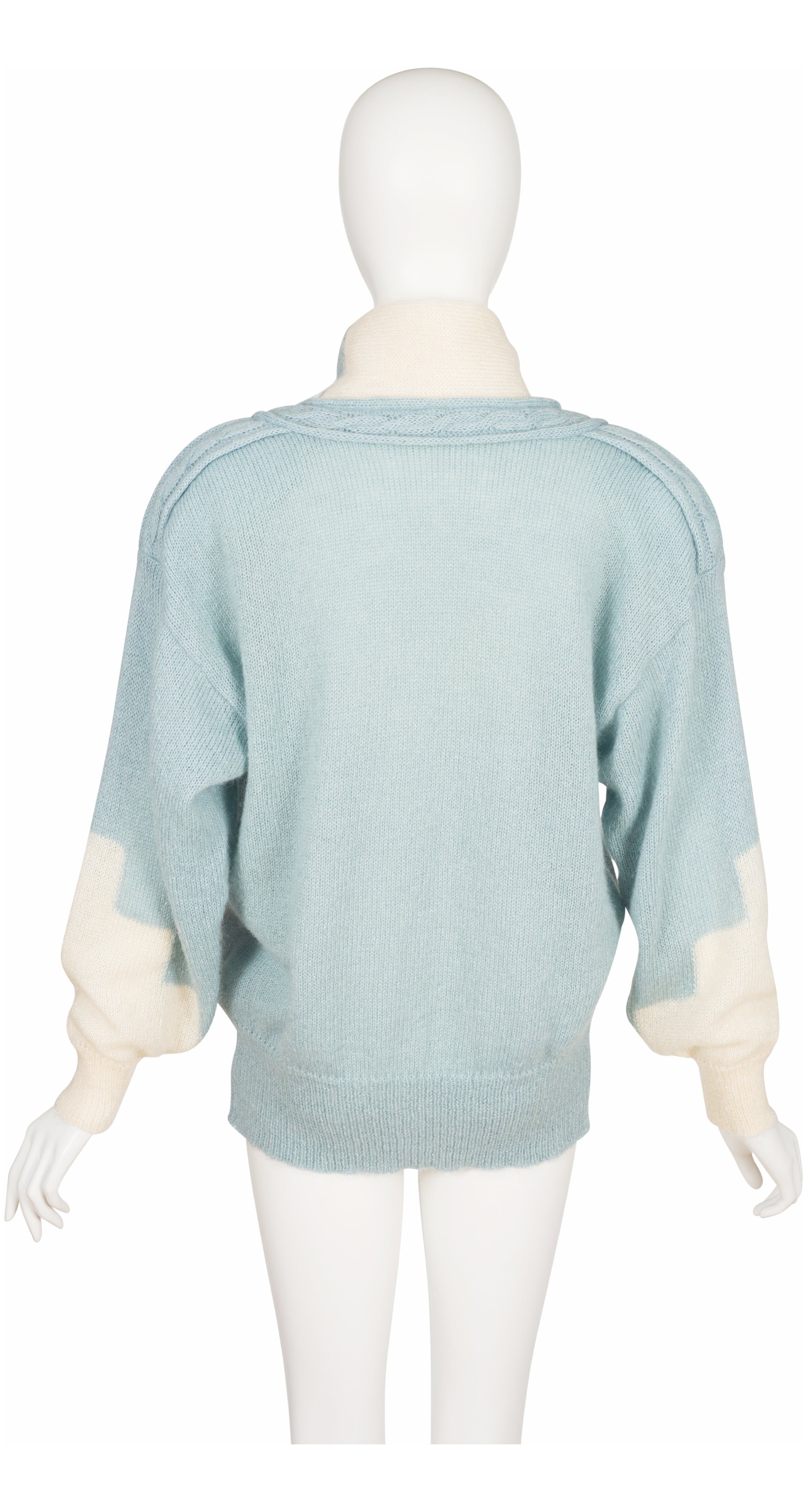 1986-87 F/W Peacock Mohair Intarsia Knit Turtleneck Sweater
