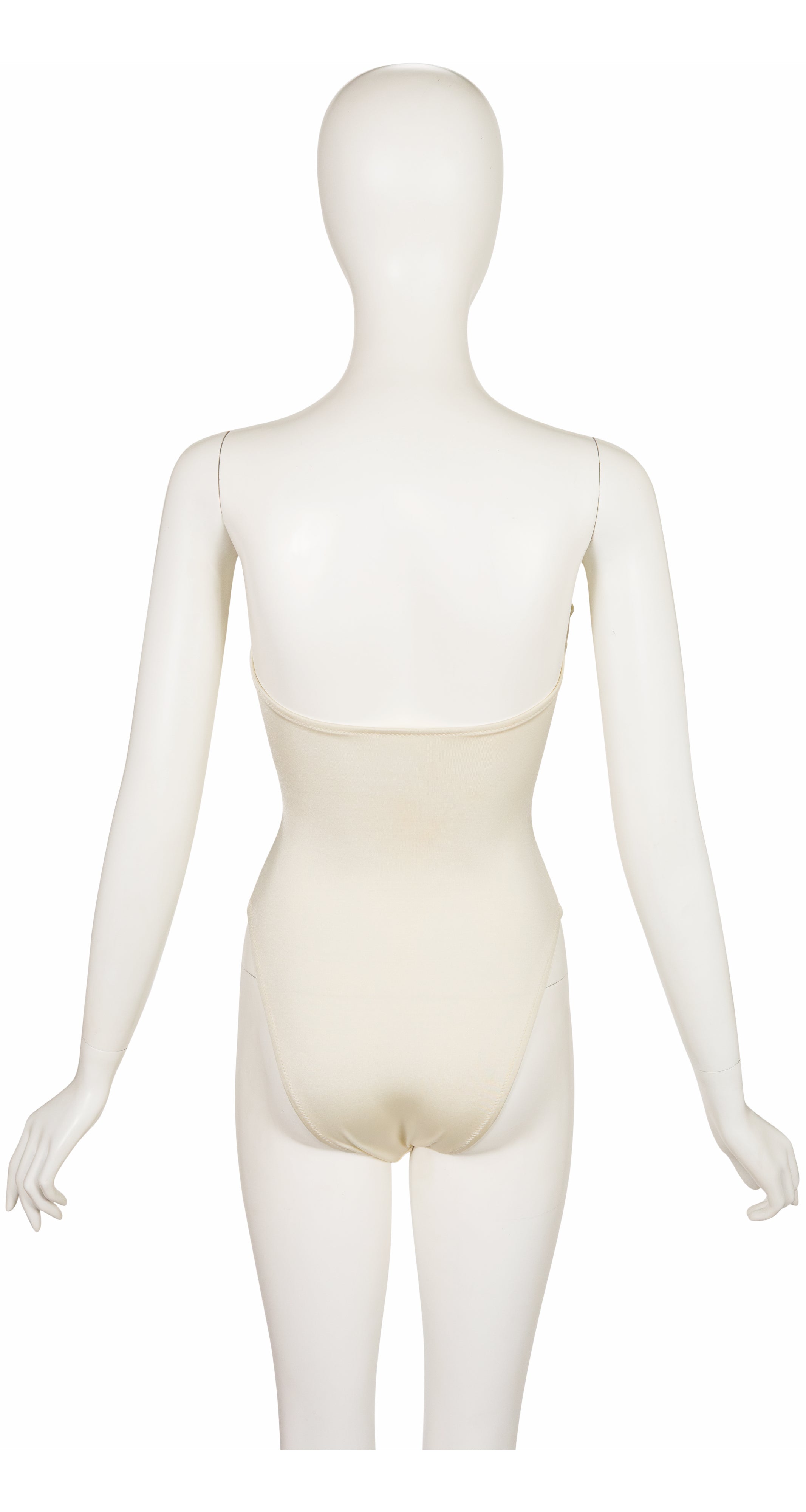 1988 S/S Ivory Shell Bust One-Piece Swimsuit