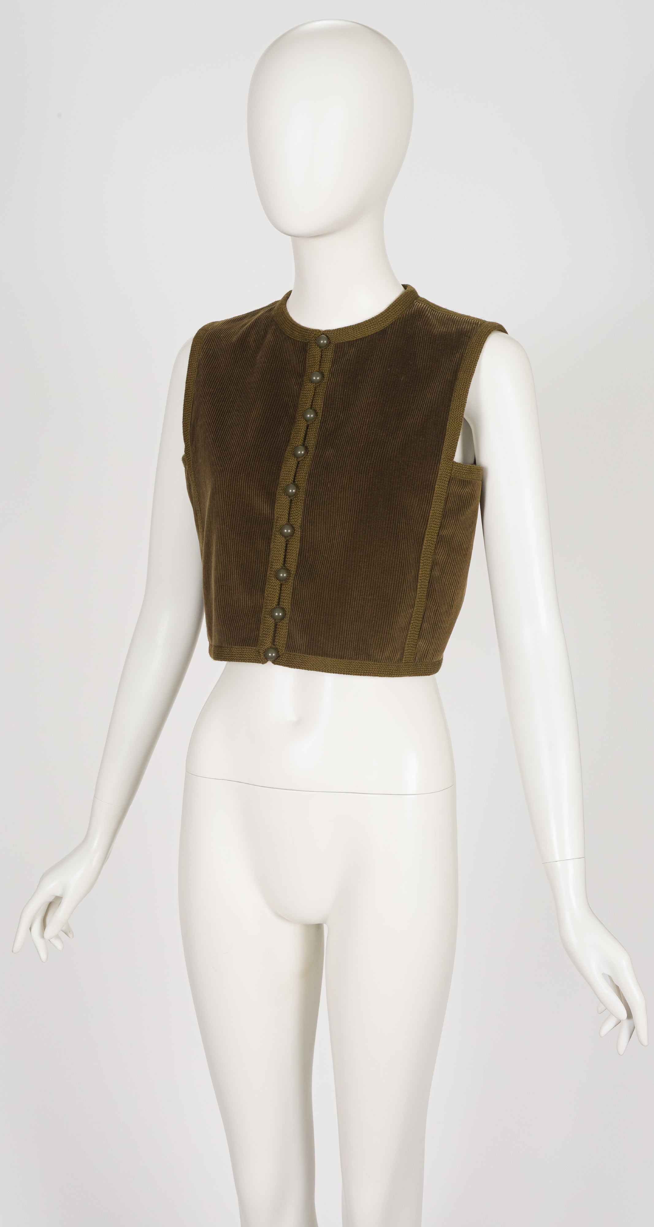 1976-77 F/W "Russian Collection" Green Cotton Corduroy Vest