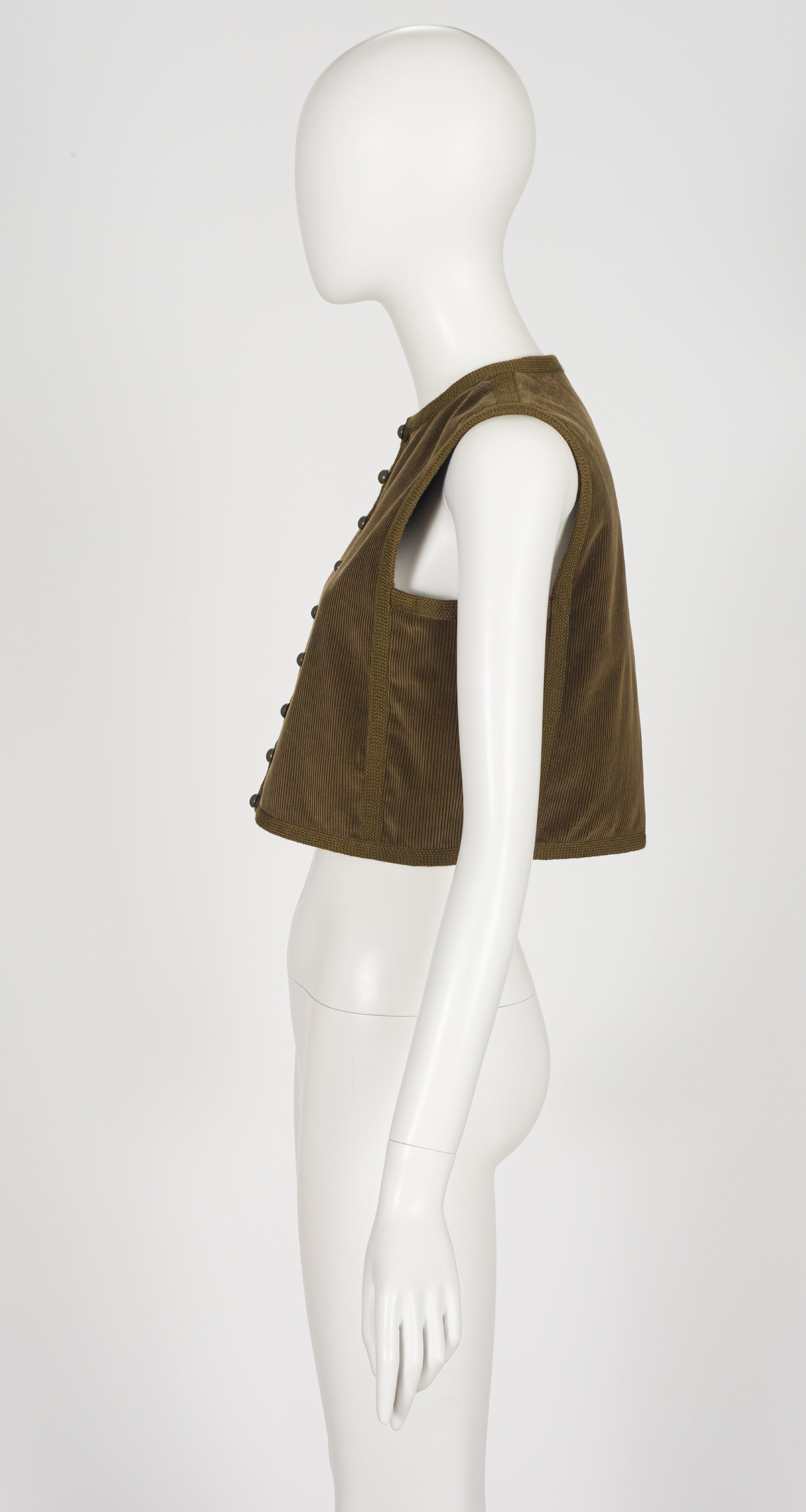 1976-77 F/W "Russian Collection" Green Cotton Corduroy Vest