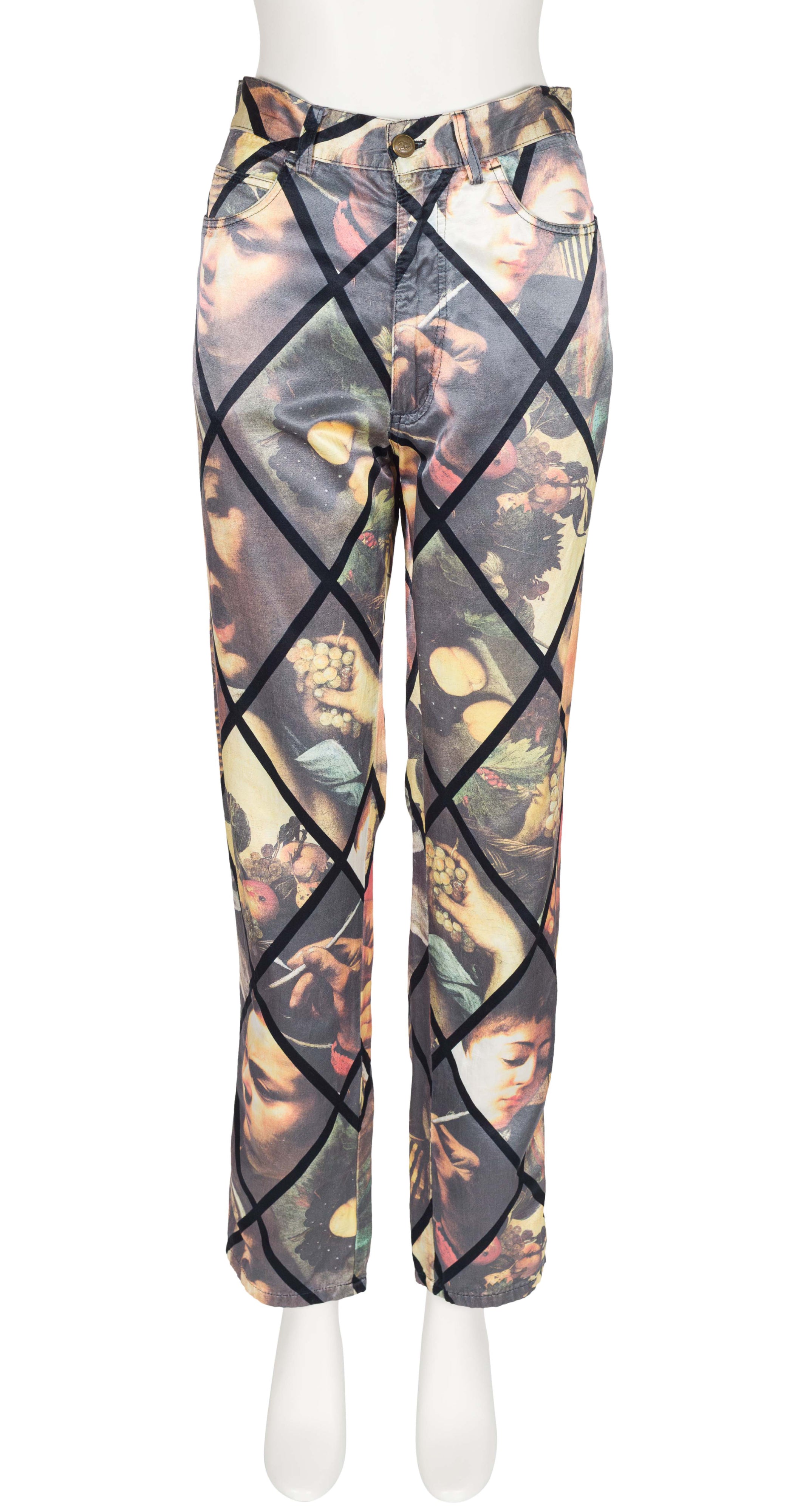 1995 F/W Men's Caravaggio Print Satin Pants