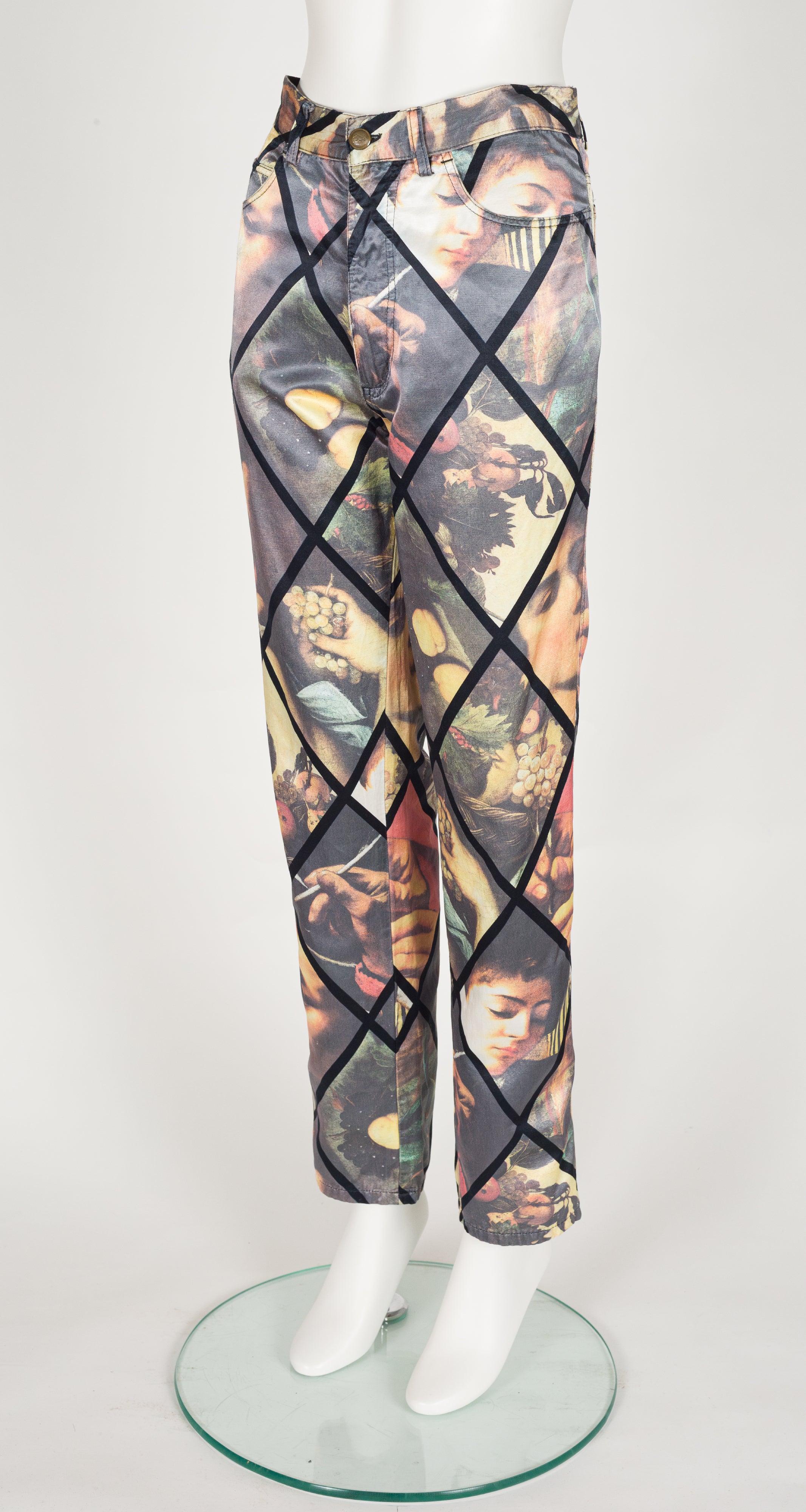 1995 F/W Men's Caravaggio Print Satin Pants