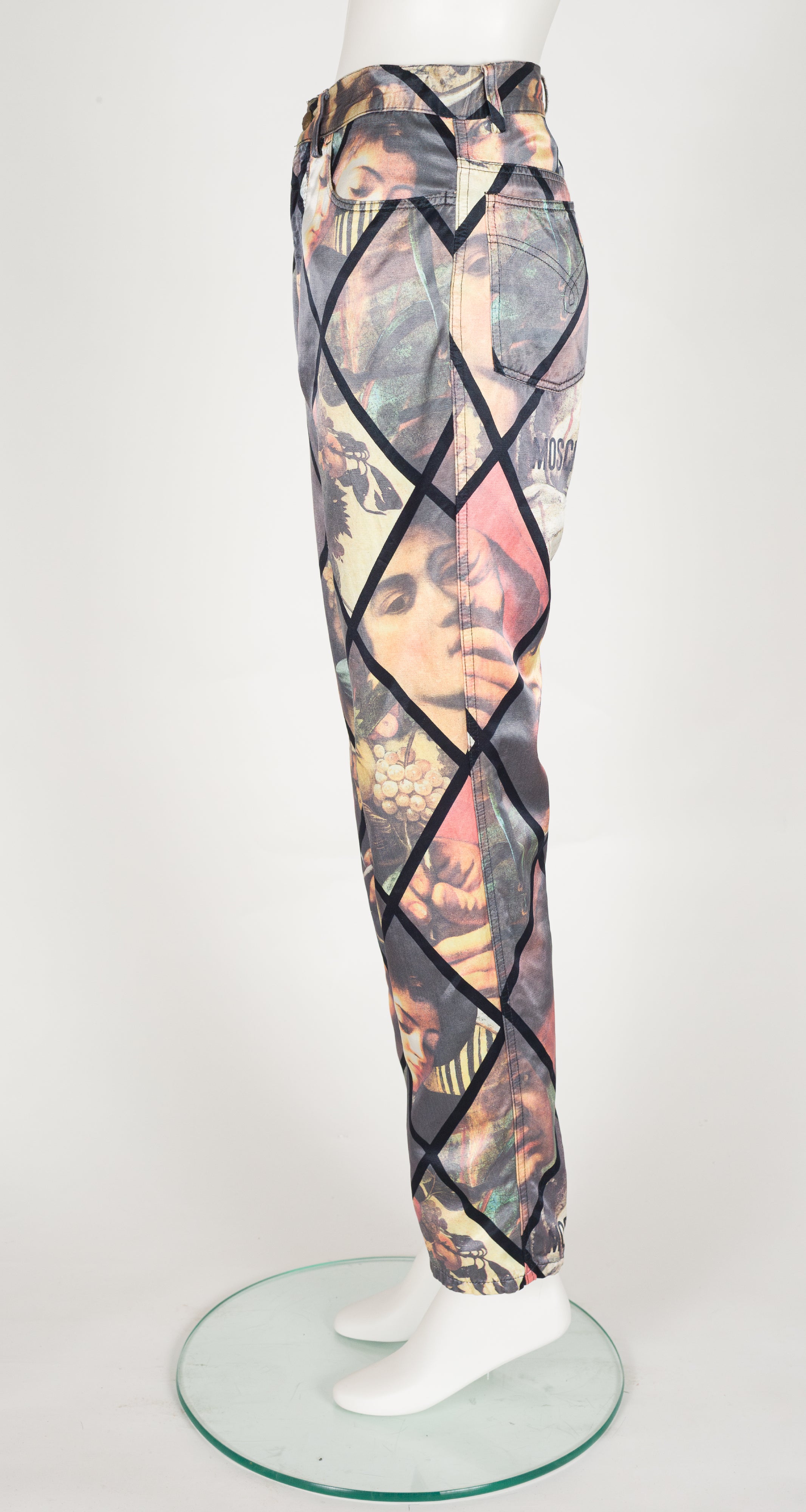 1995 F/W Men's Caravaggio Print Satin Pants