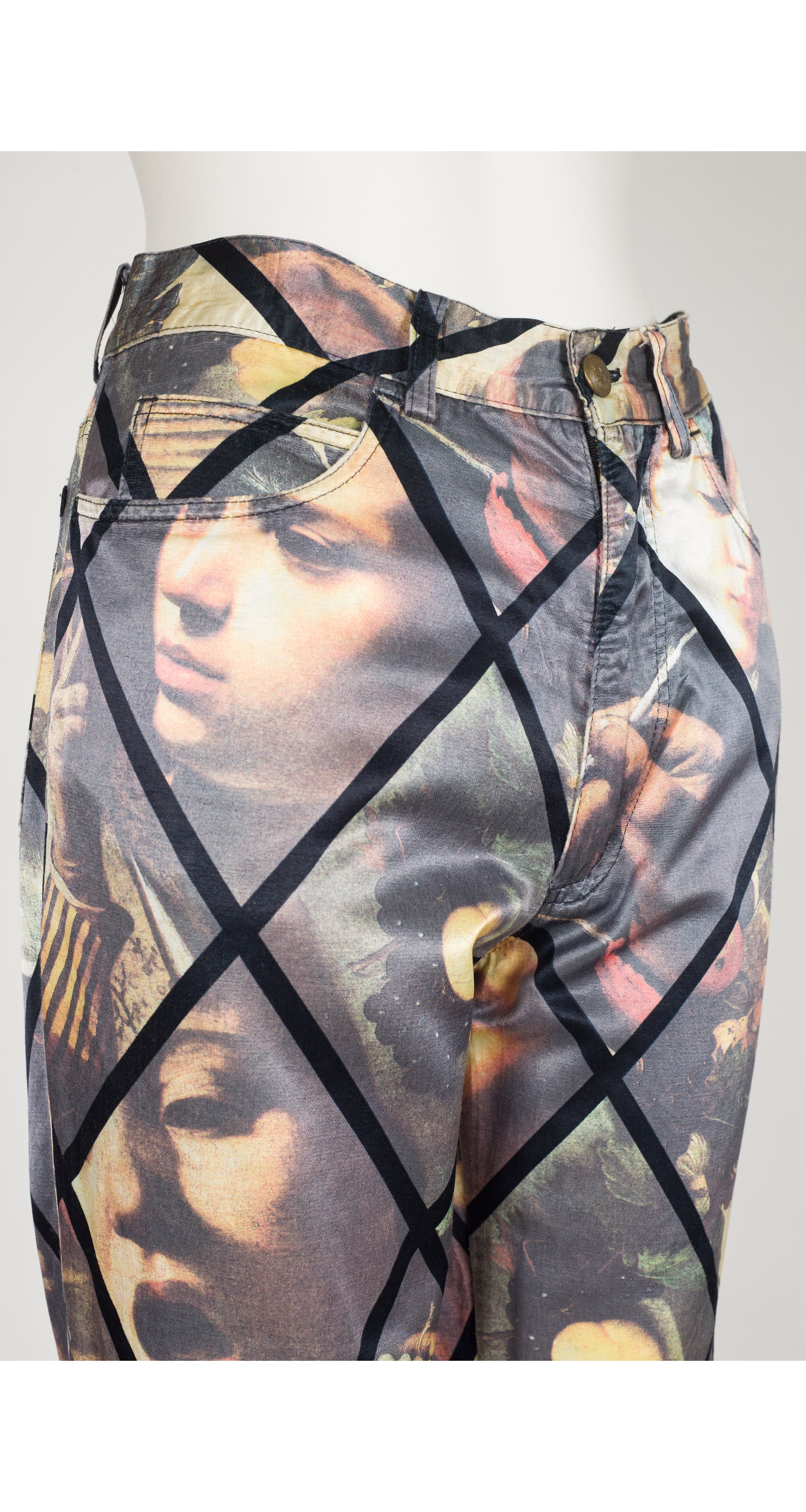 1995 F/W Men's Caravaggio Print Satin Pants