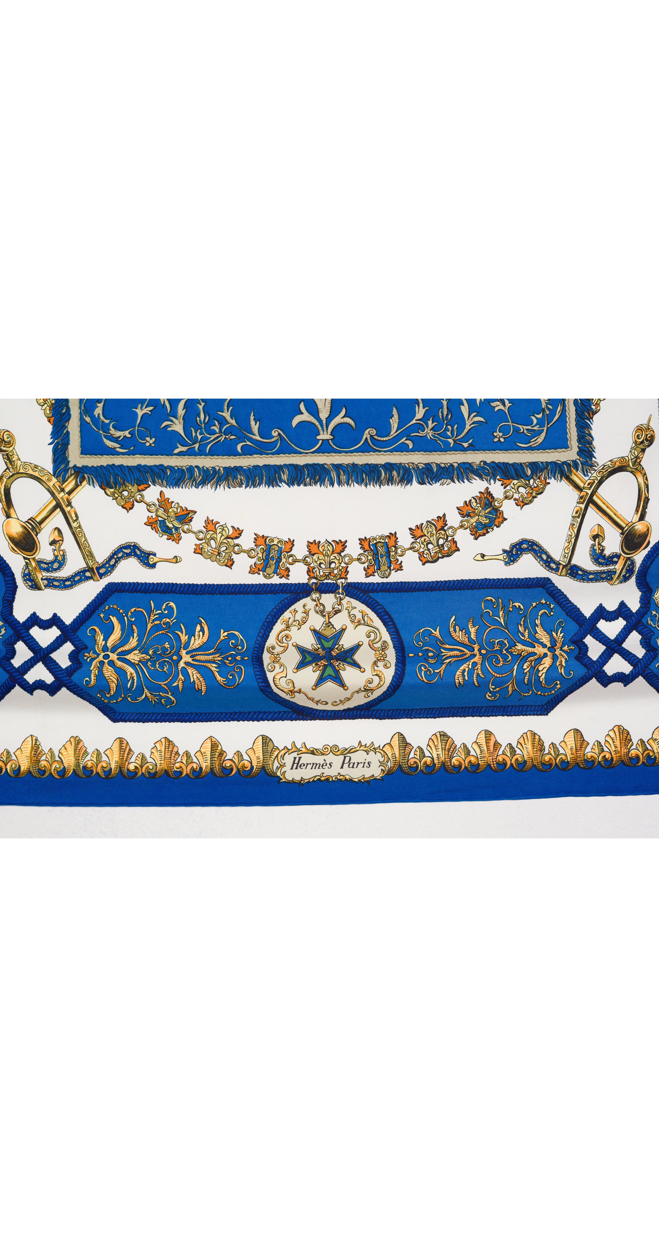 1963 "Lvdovicvs Magnvs" by Francoise De La Perriere Silk Twill Scarf