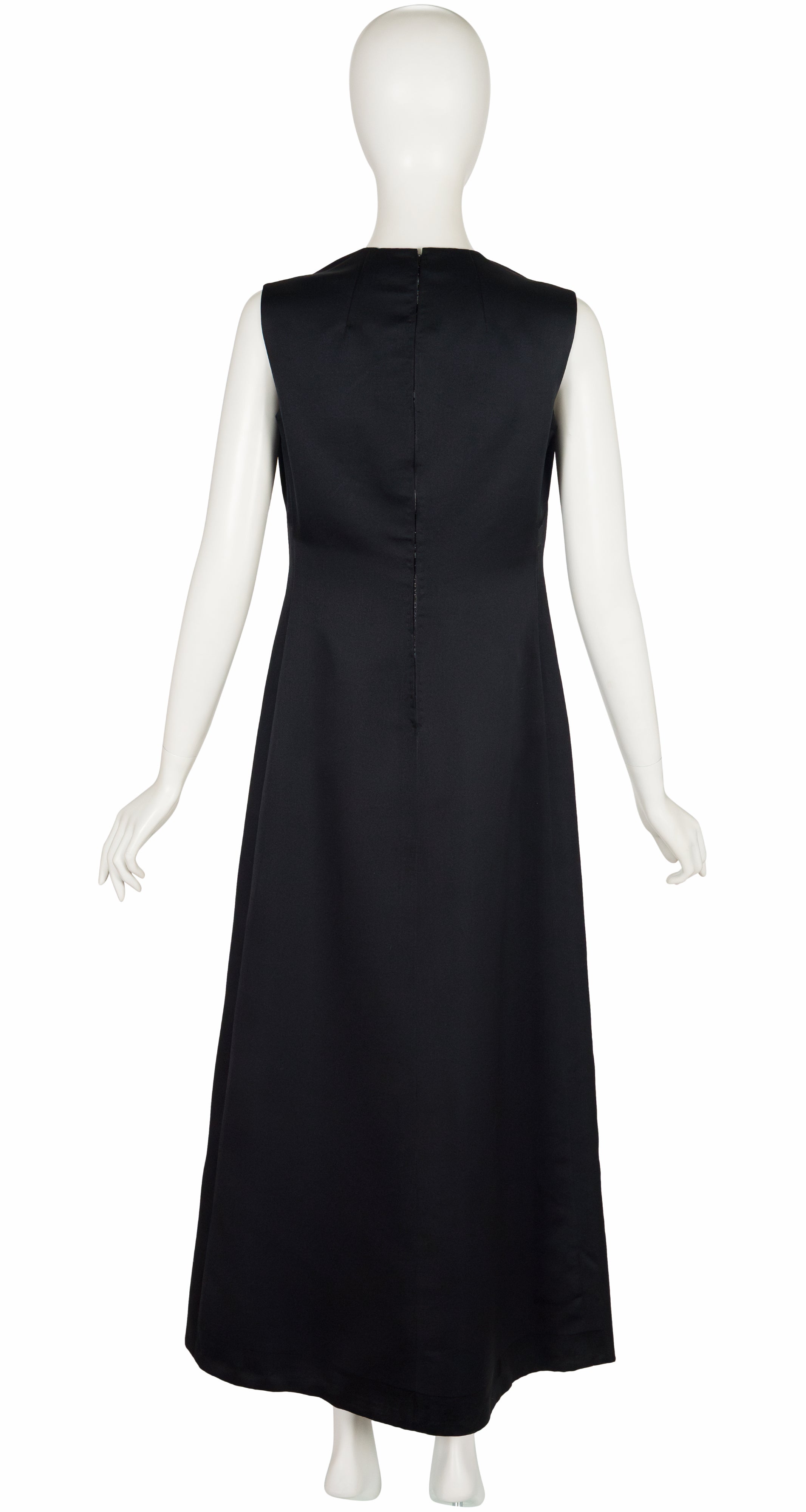 1960s Sequin Cobra Snake Black Evening Gown