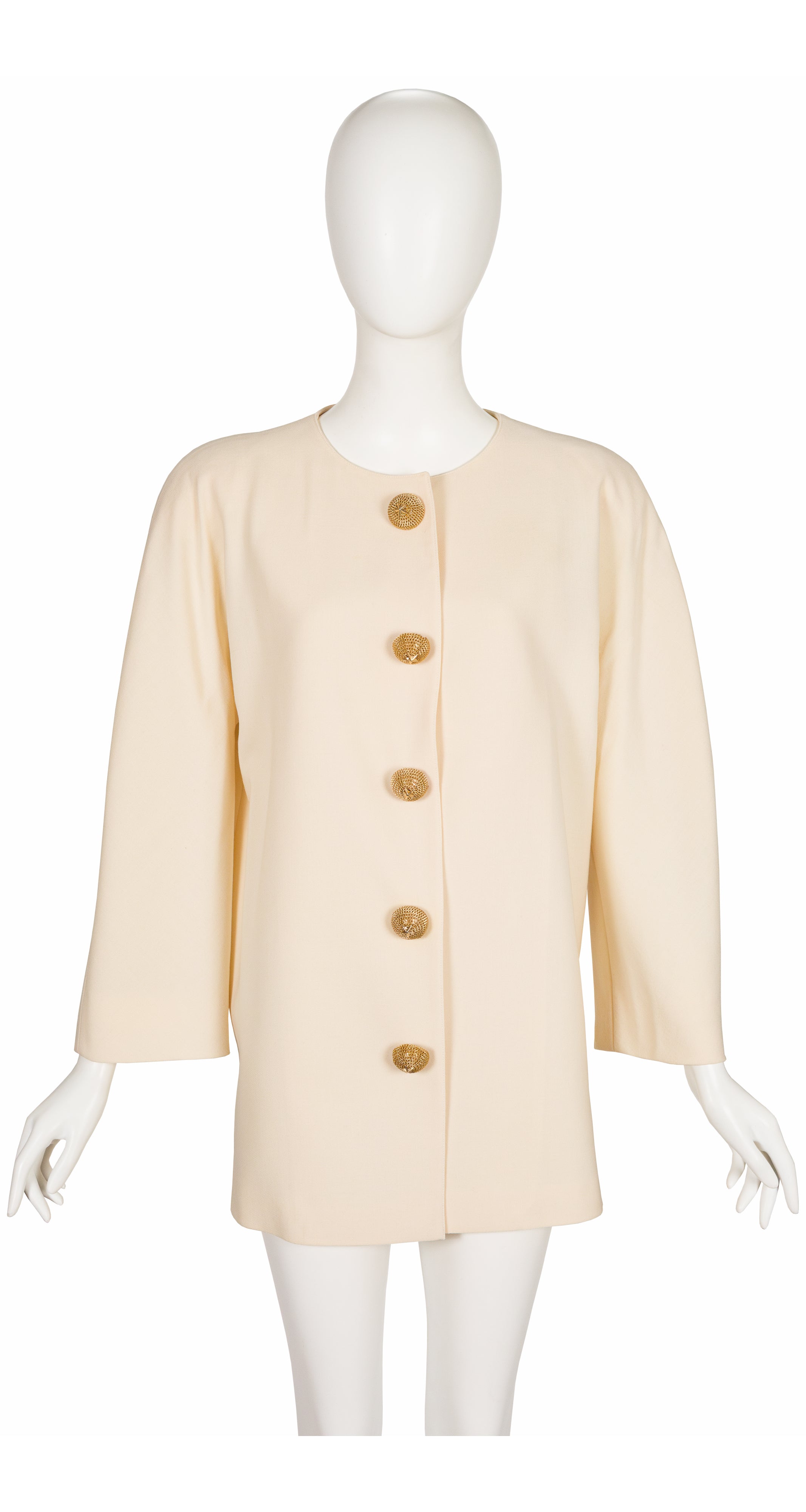 1989 S/S Nautical Star Button Cream Wool Jacket