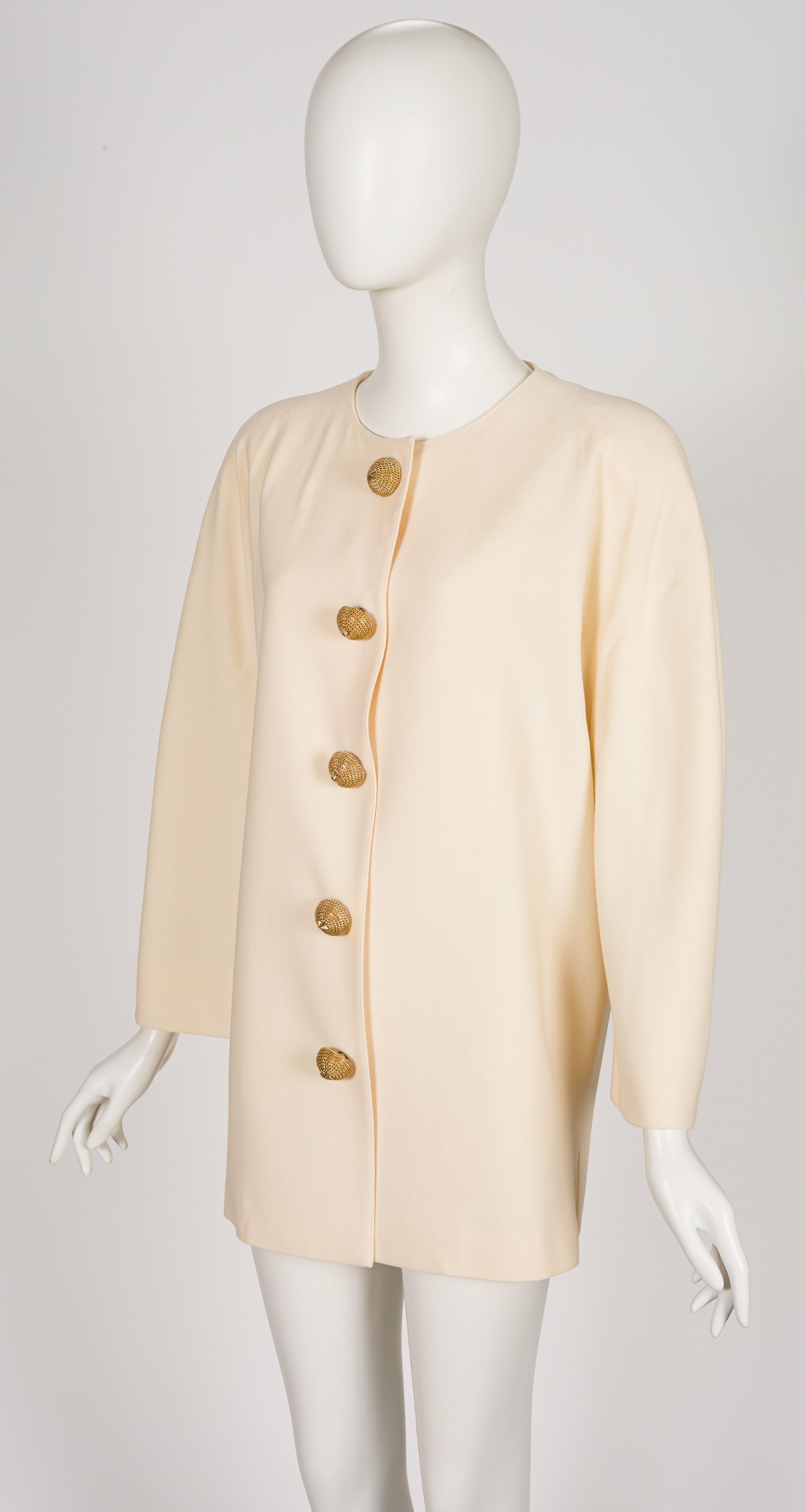 1989 S/S Nautical Star Button Cream Wool Jacket