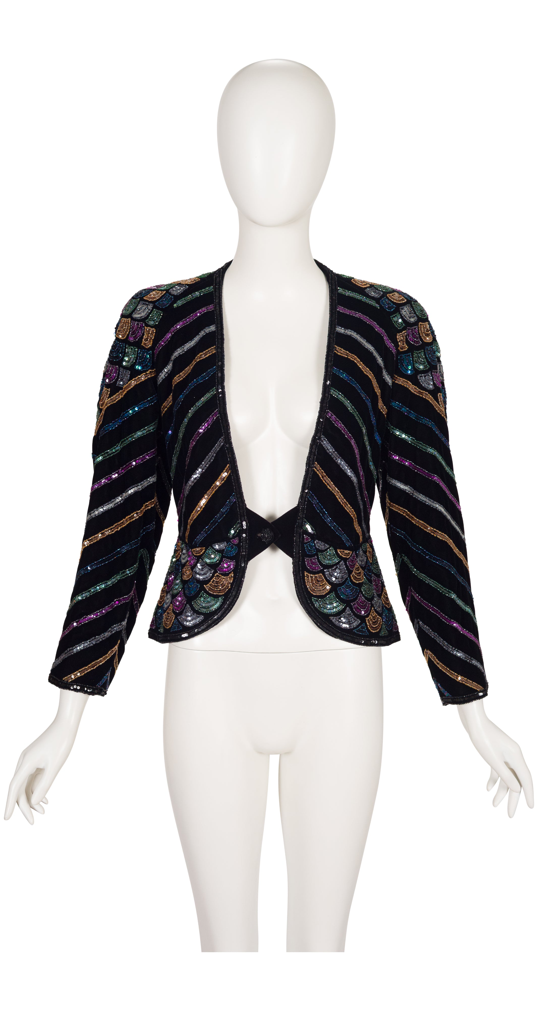 1983-84 F/W Embellished Black Velvet Evening Jacket