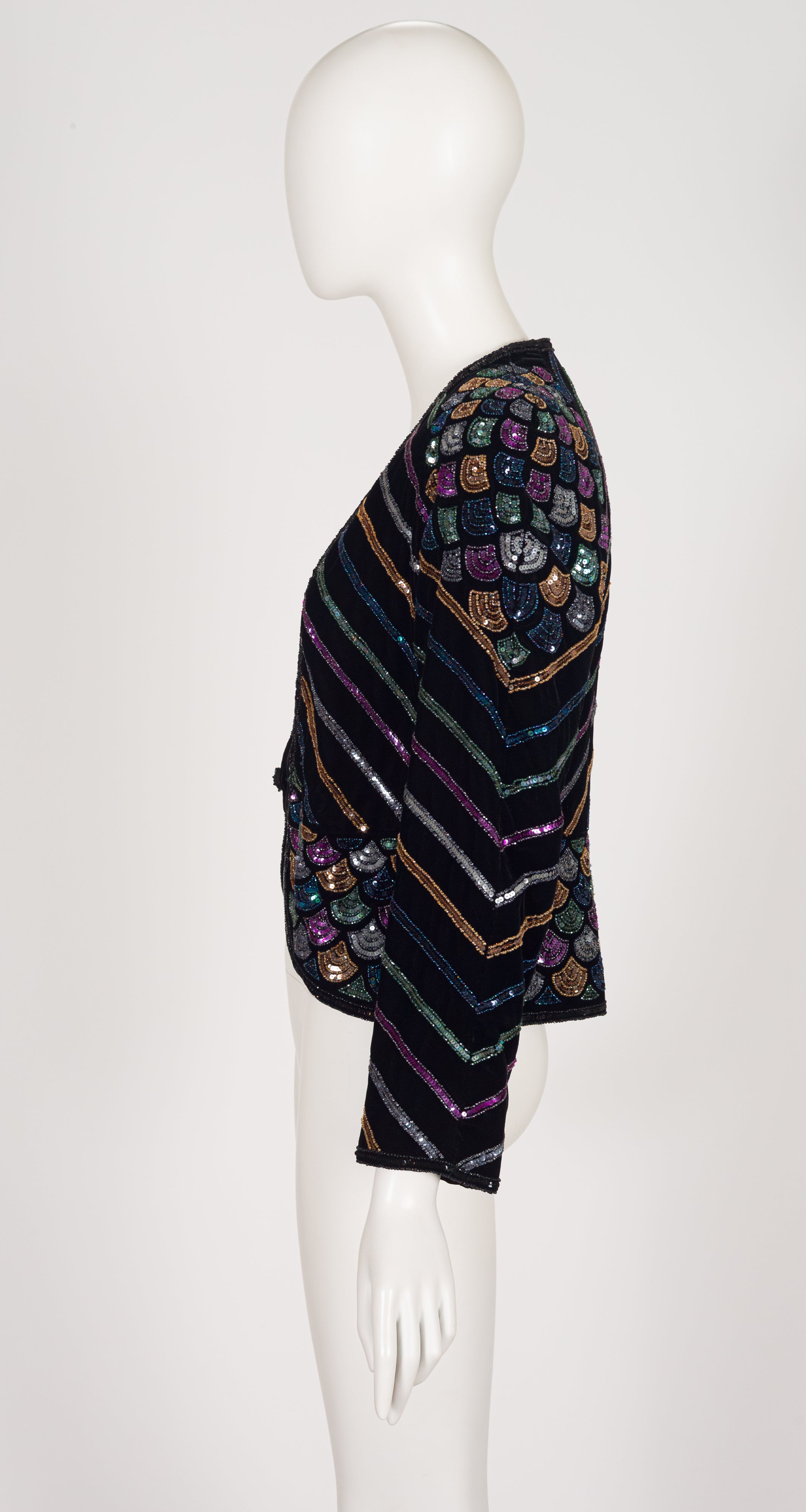 1983-84 F/W Embellished Black Velvet Evening Jacket