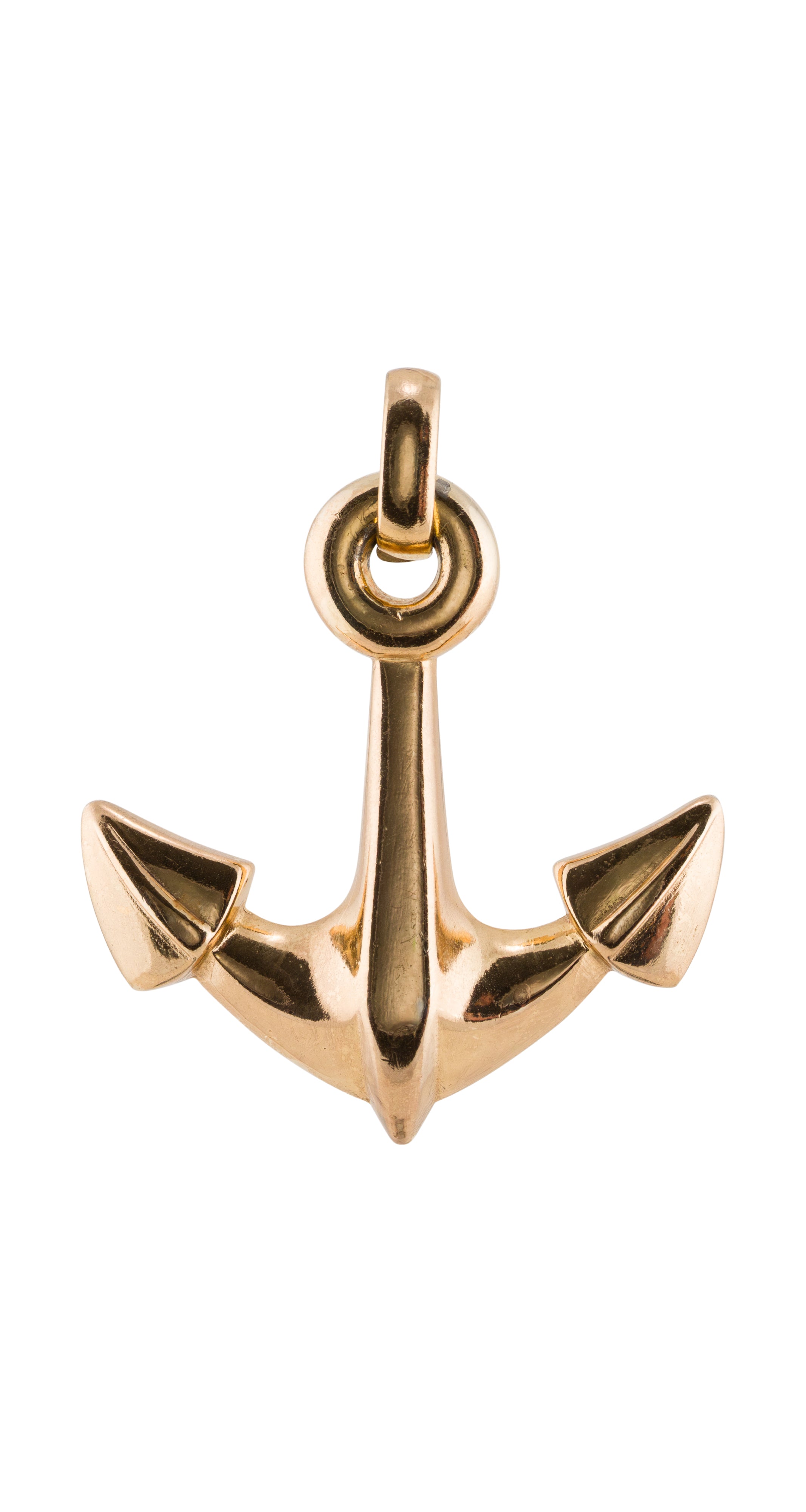 1971 Nautical Anchor Gold-Plated Pendant