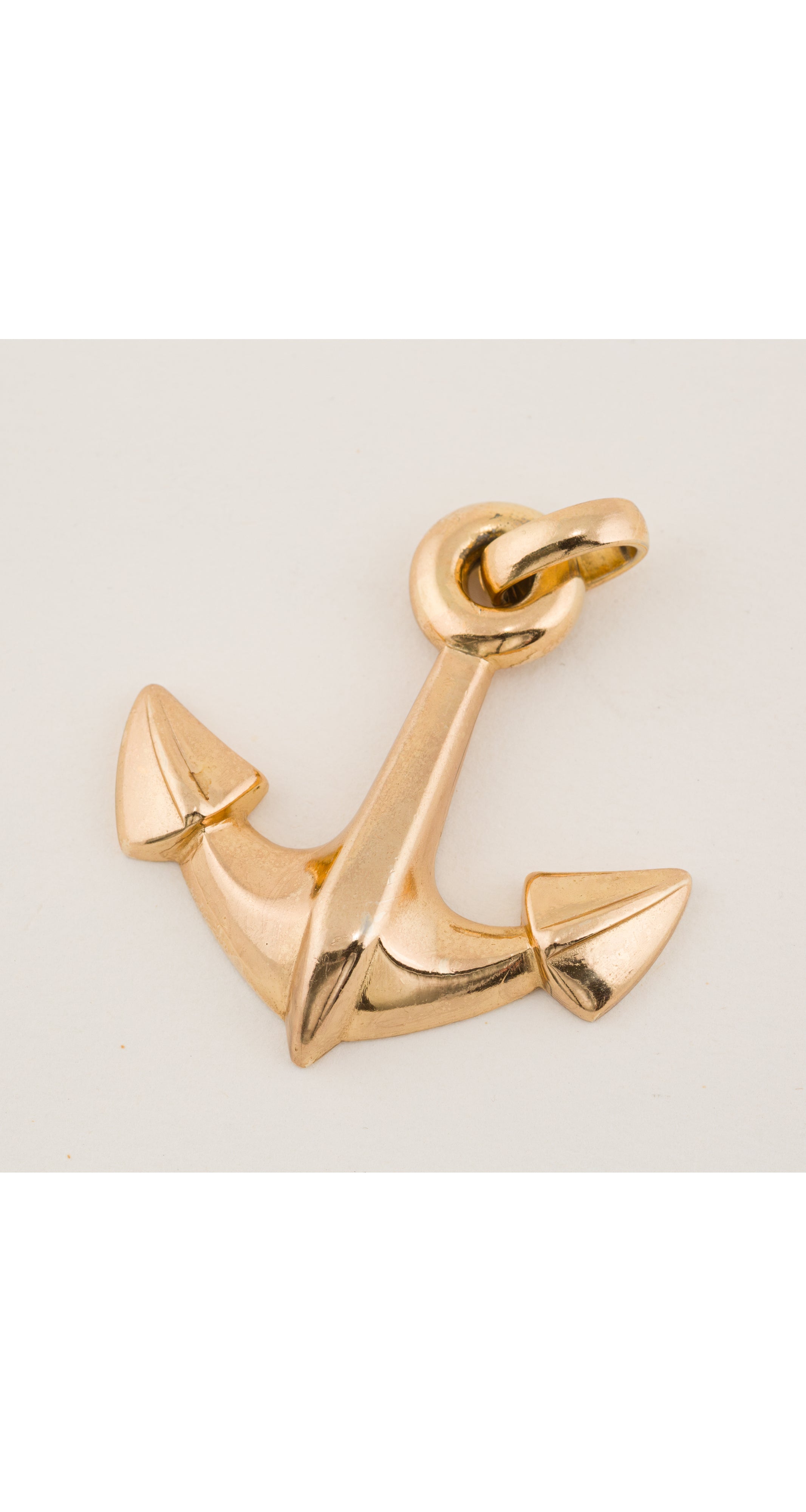 1971 Nautical Anchor Gold-Plated Pendant