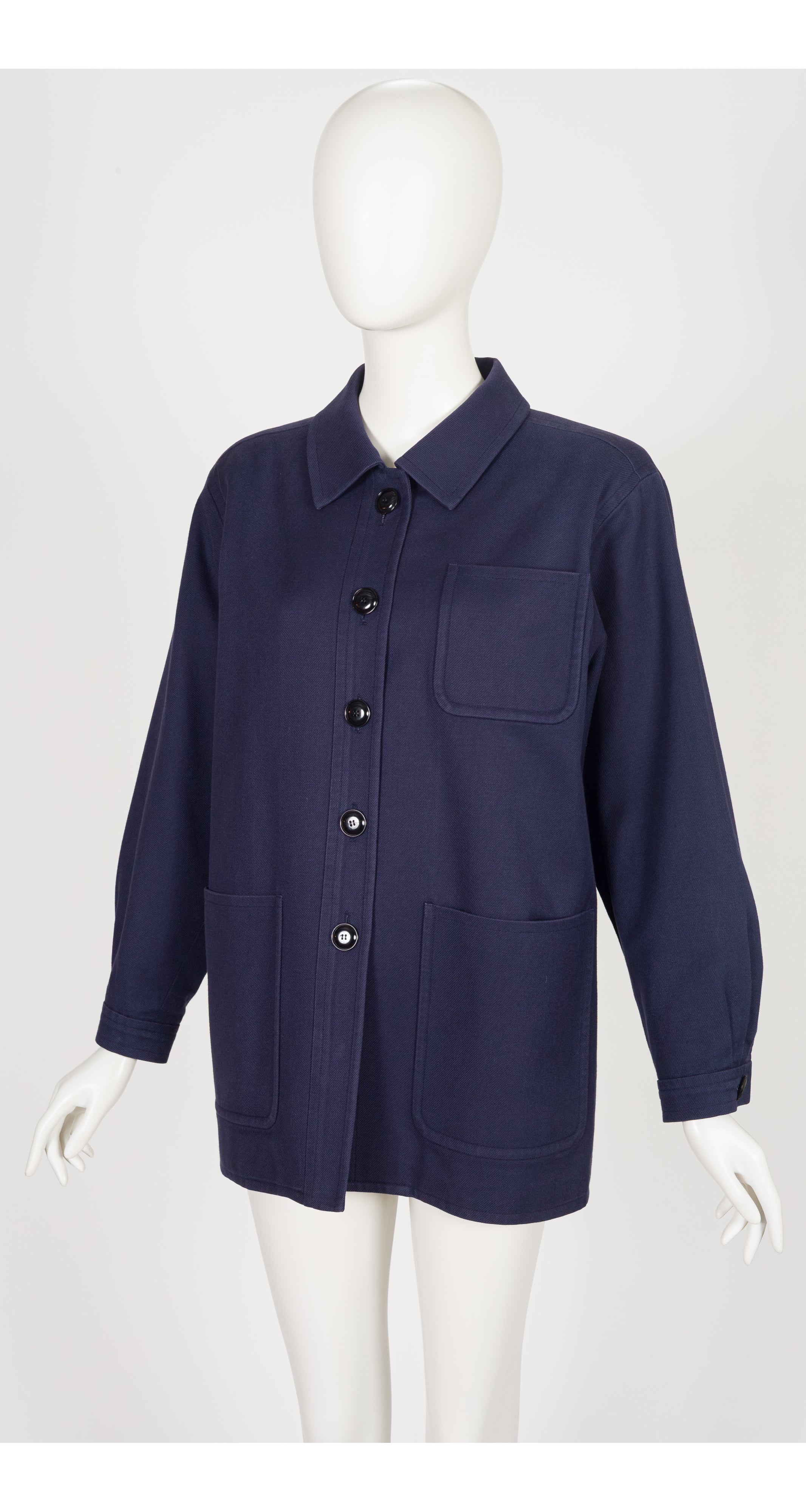1996 S/S Navy Cotton Gabardine Chore Jacket