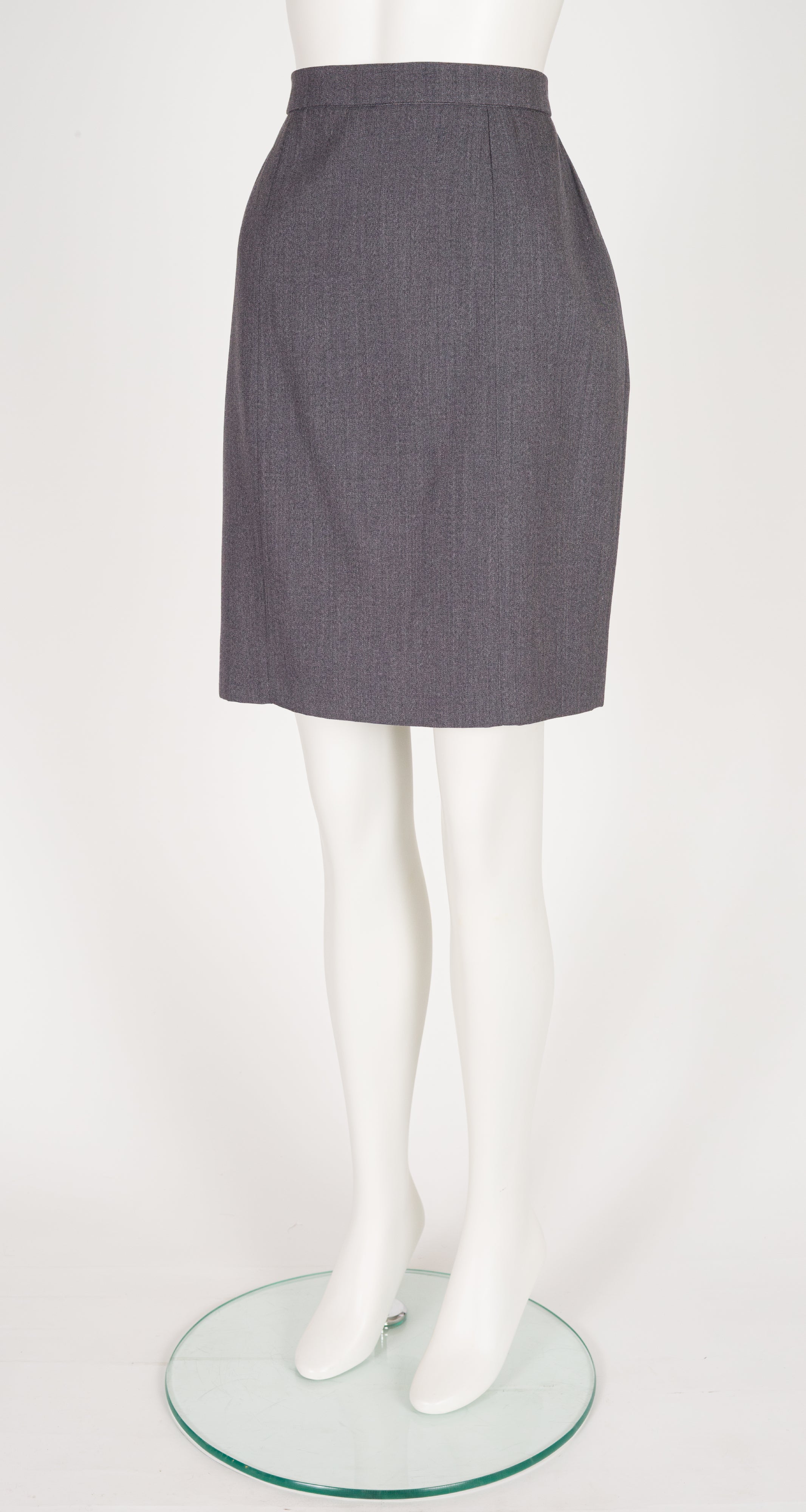 1992 F/W Gray Wool Double-Breasted Skirt Suit