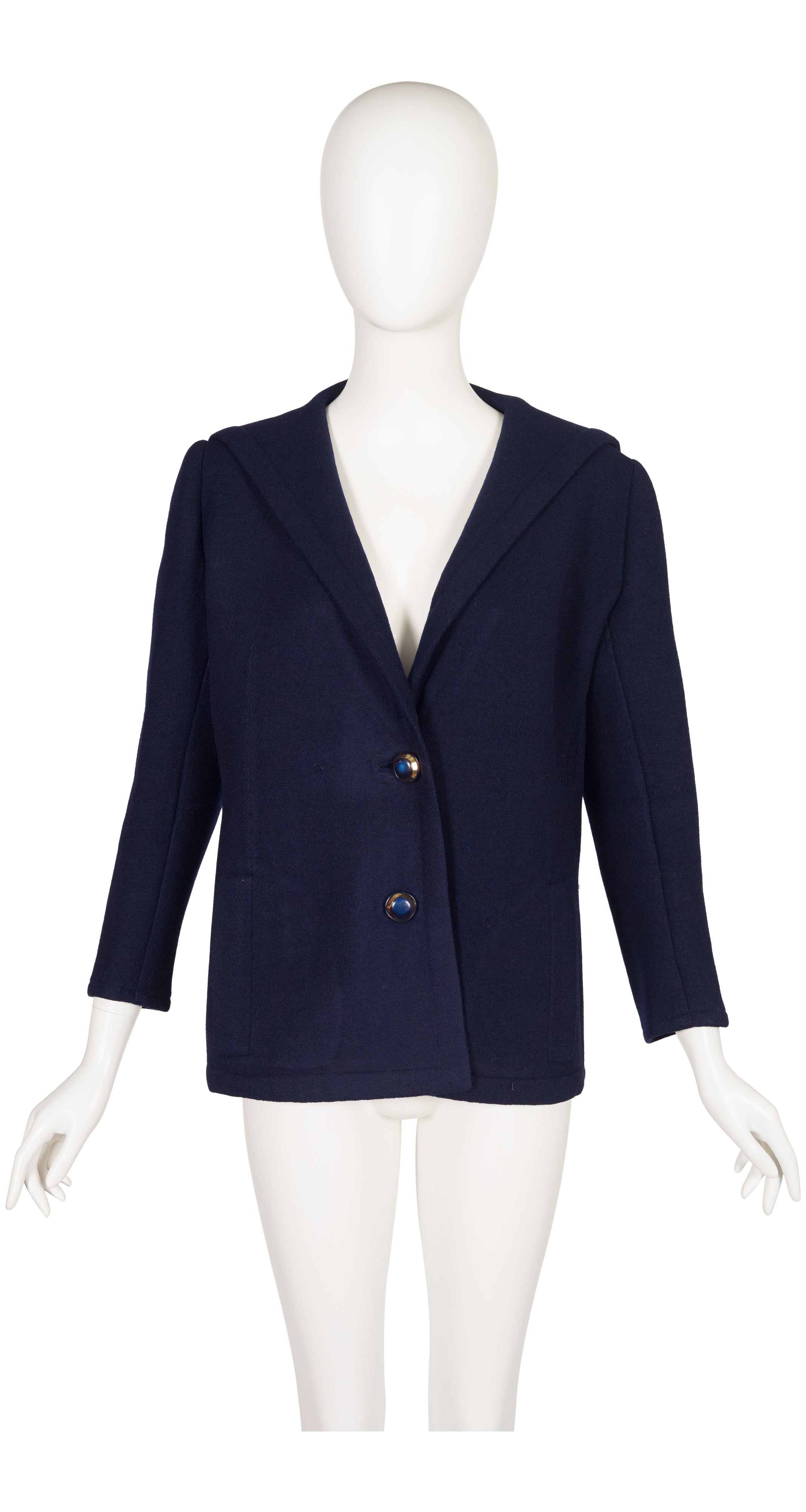 1972 S/S Navy Wool Sailor Collar Jacket